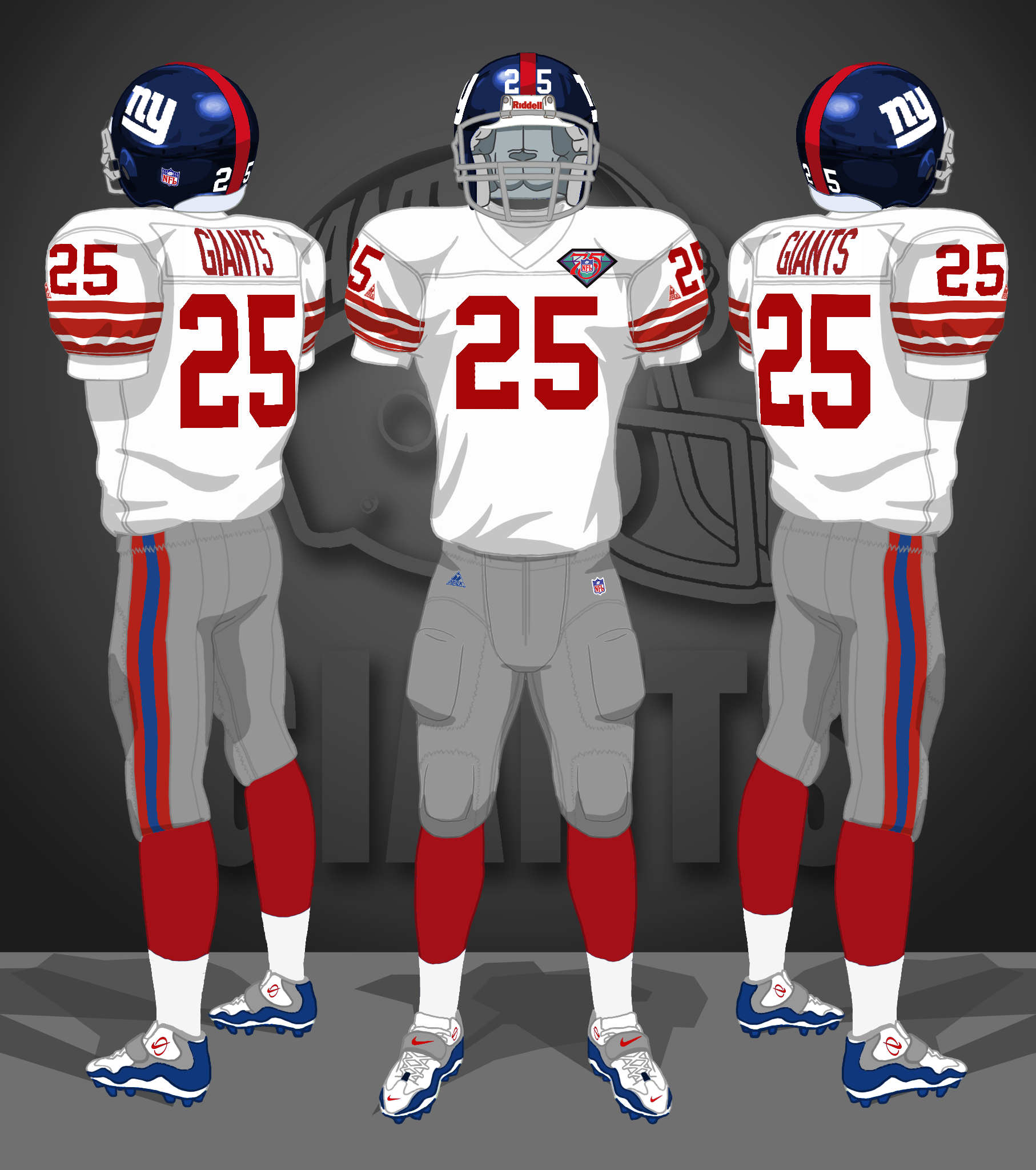 1994, NFL 75th, 60s throwback