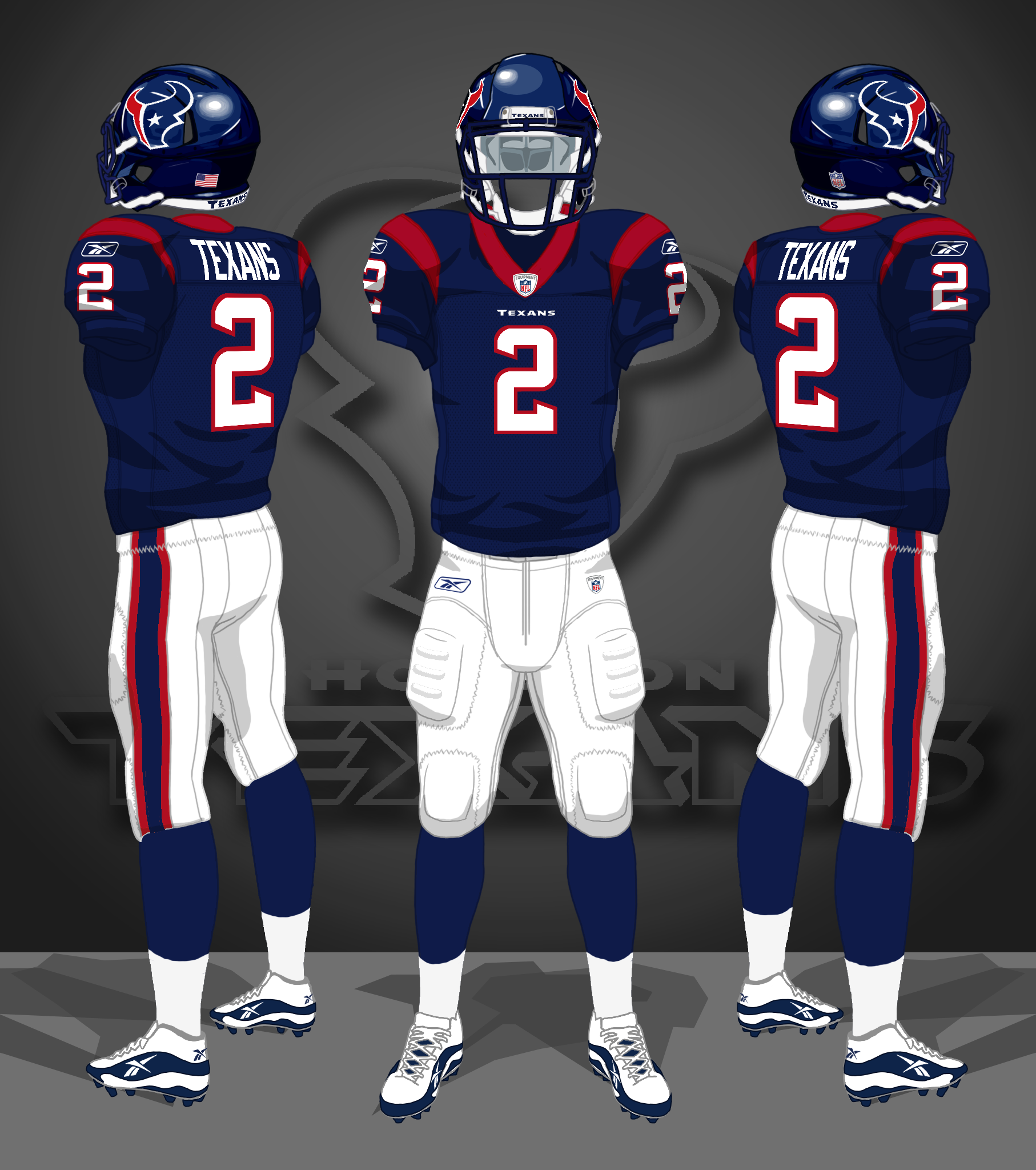 2002-2018 navy blue jerseys, white pants