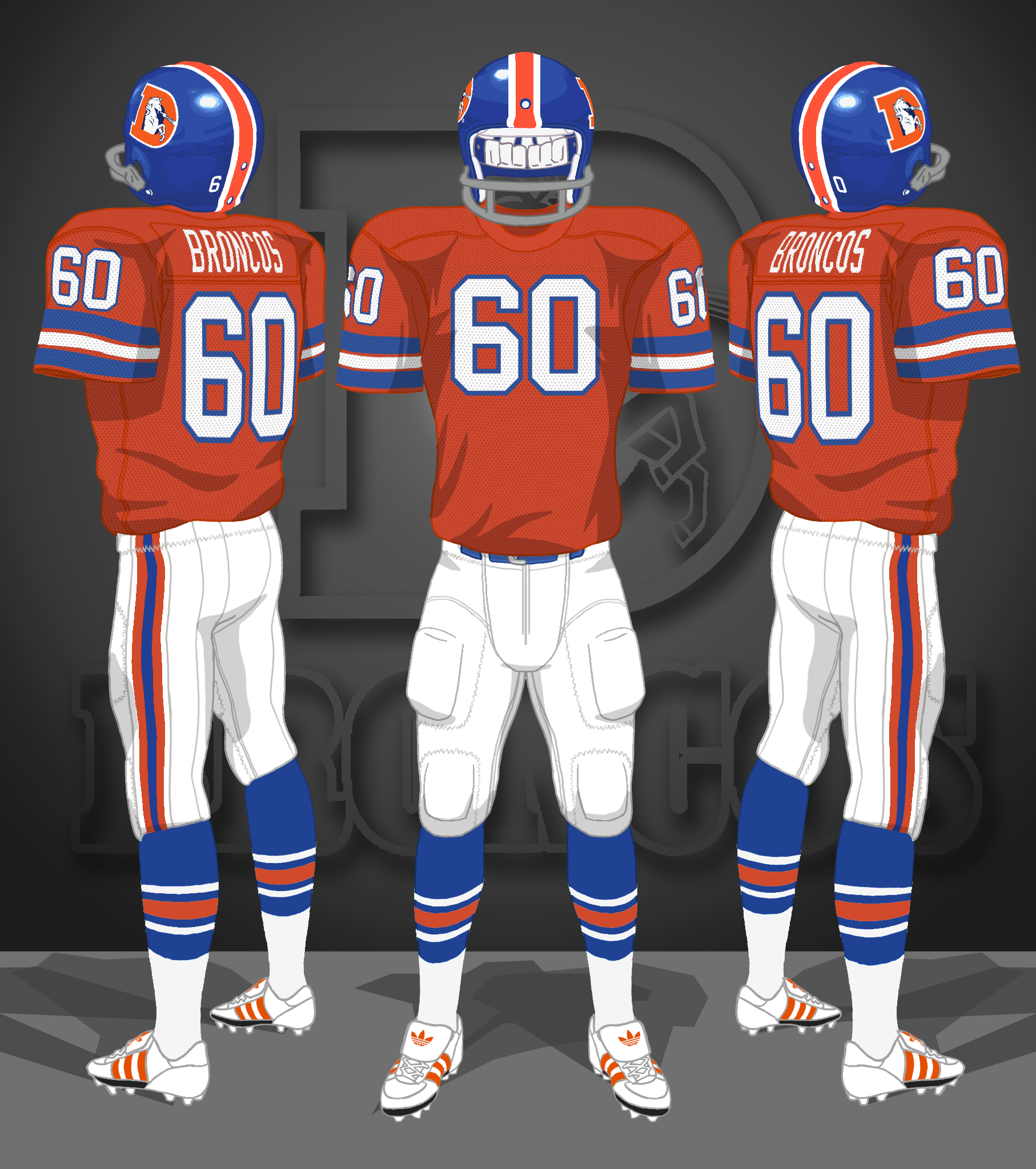 1973-1974 orange, white