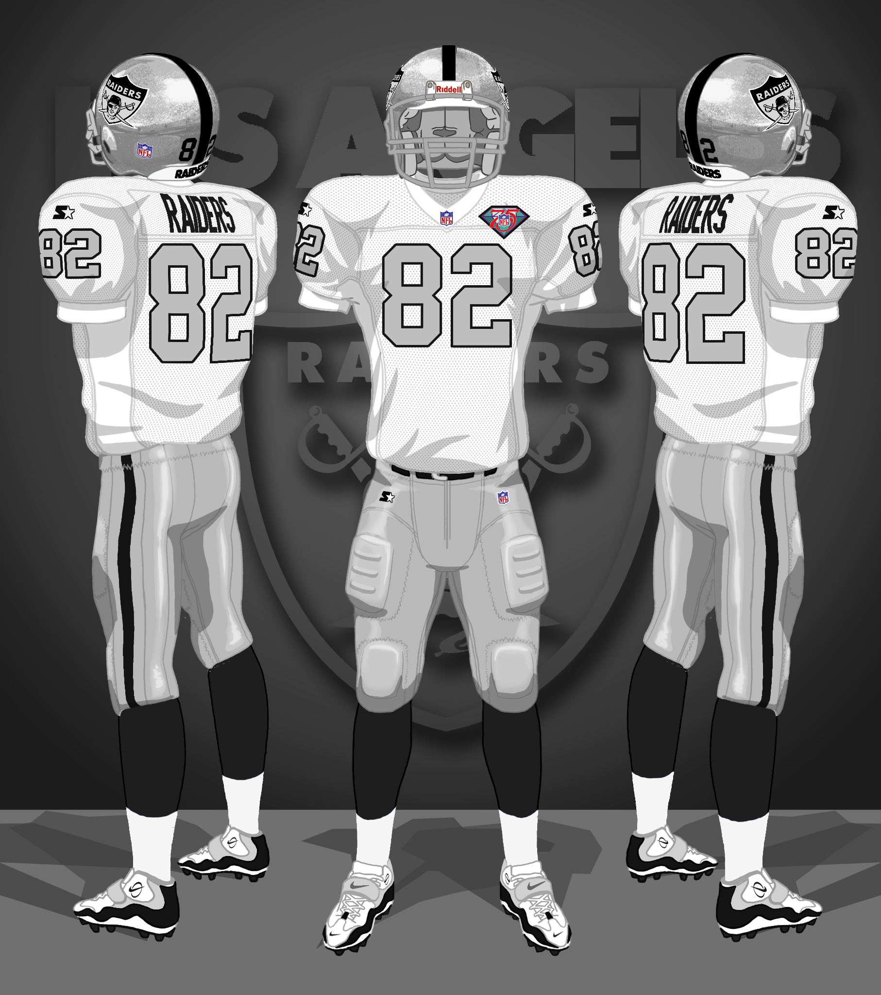 1994, NFL 75th, 60s throwback