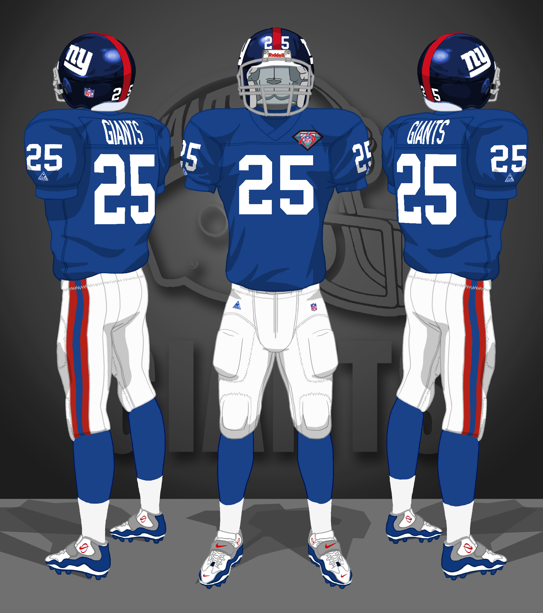 1994, NFL 75th, 60s throwback