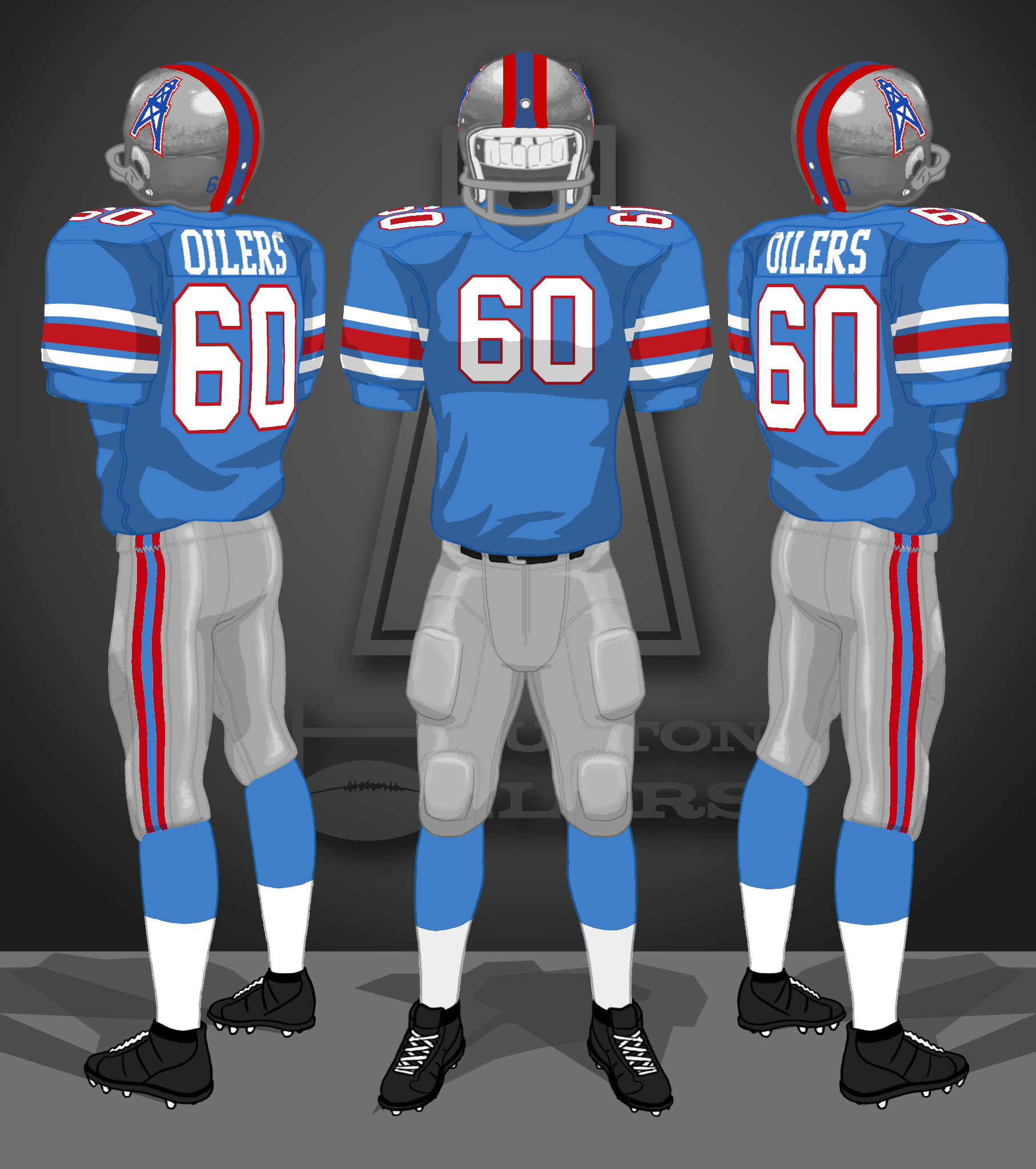 1970-1971 blue jerseys, silver pants