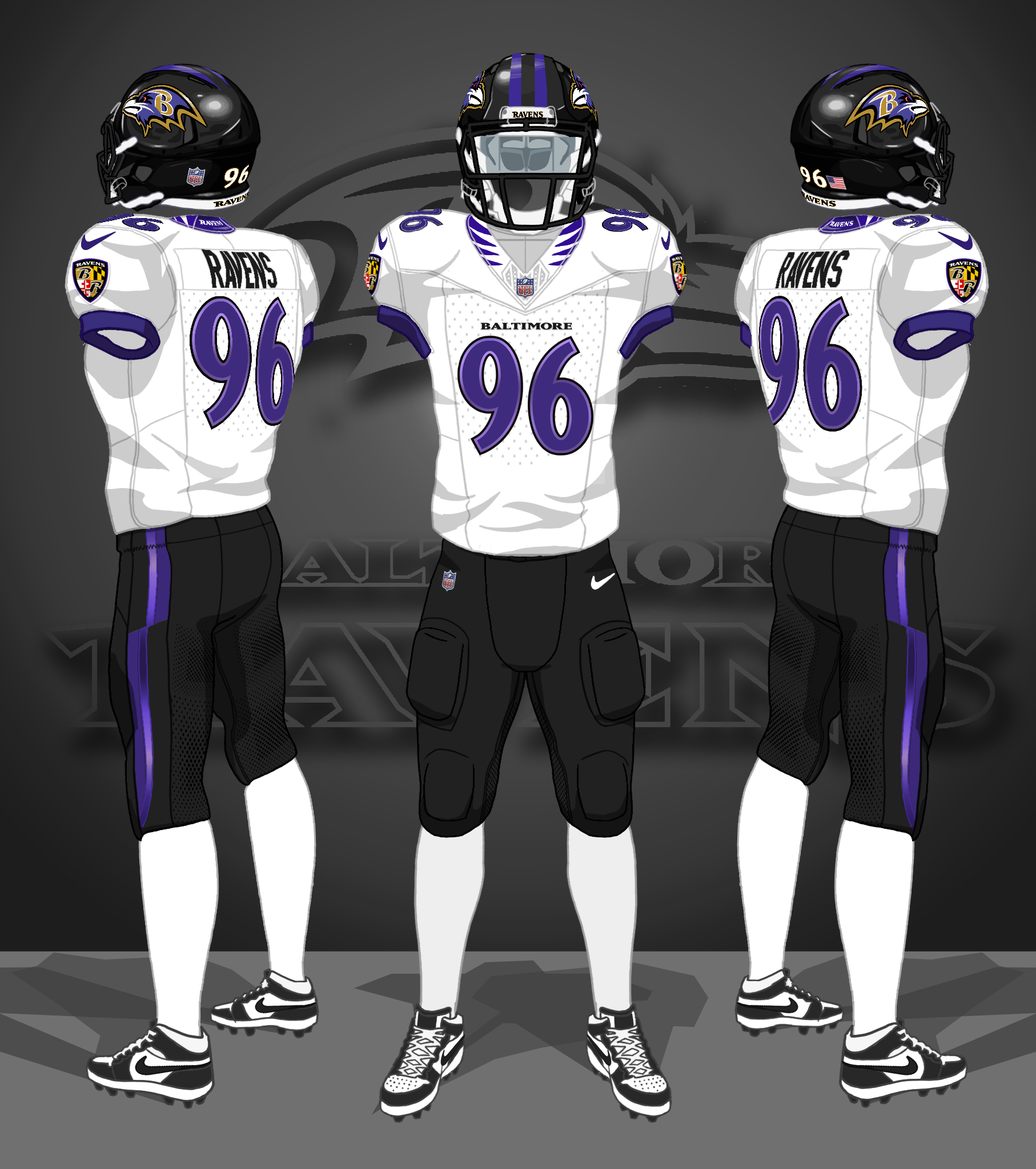 2026-- white, black, white socks