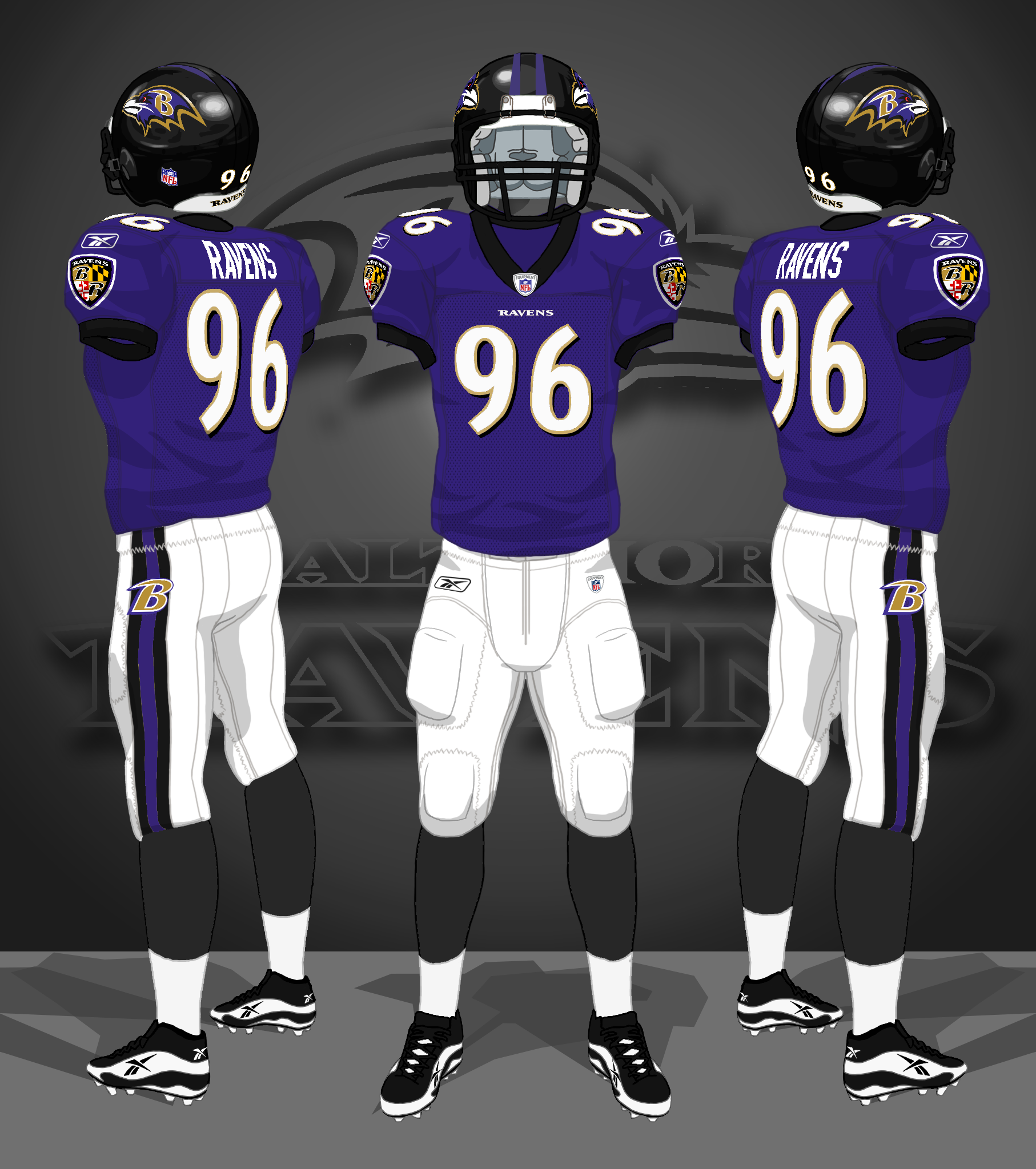 2004-2011 purple, white, black socks