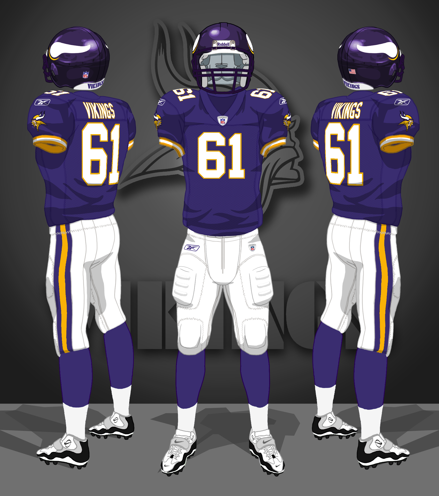 1996-2005 purple jerseys, white pants