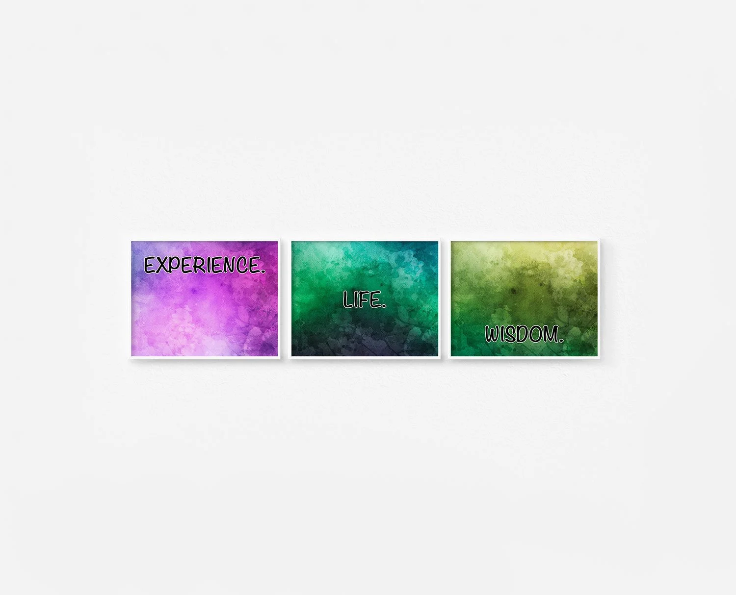Experience Life Wisdom Prints White Frames Digital