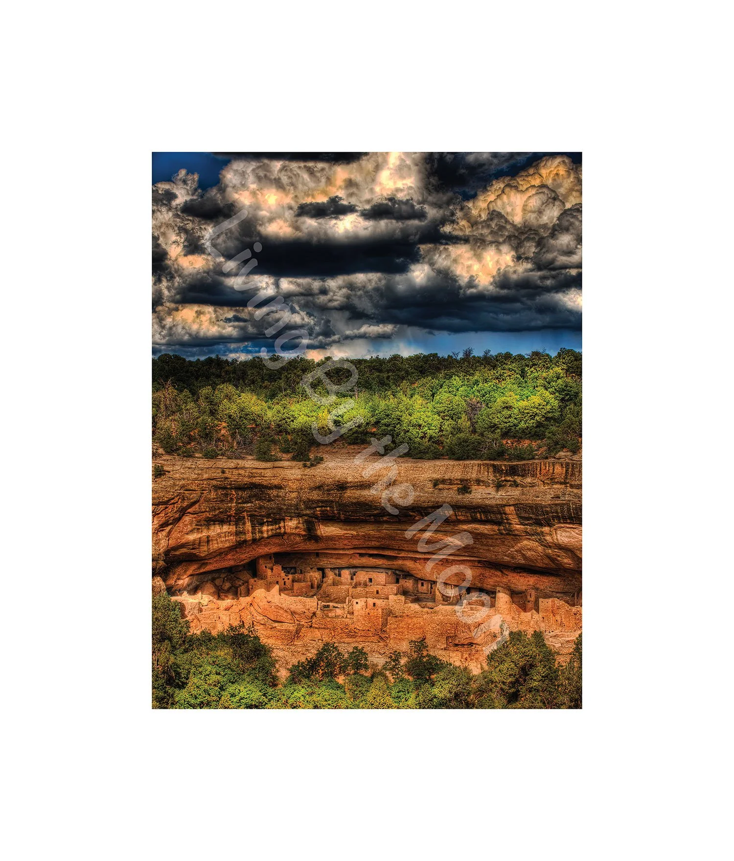 Cave Dwellings Print Digital