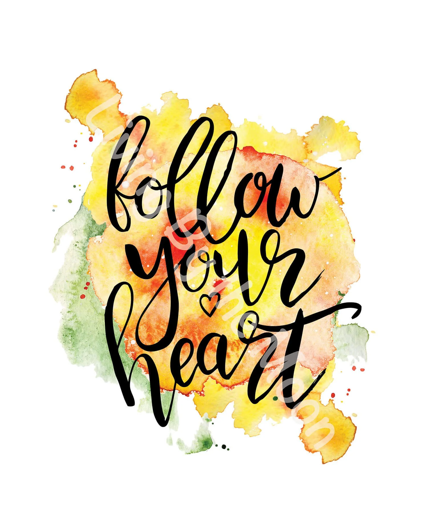 Follow Your Heart Print Digital
