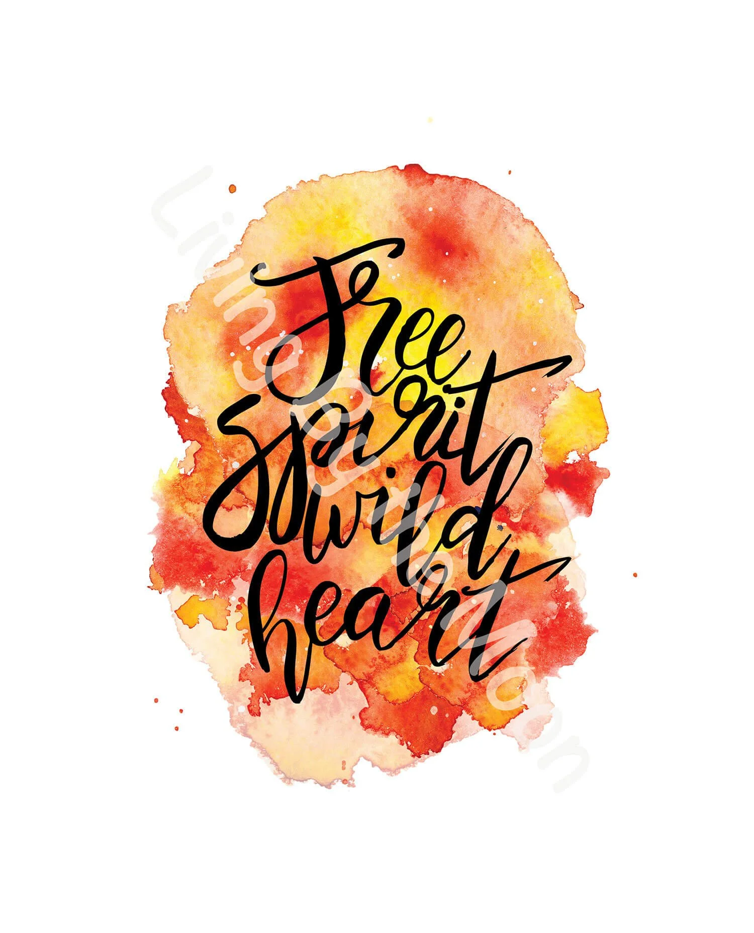 Free Spirit Wild Heart Print Digital