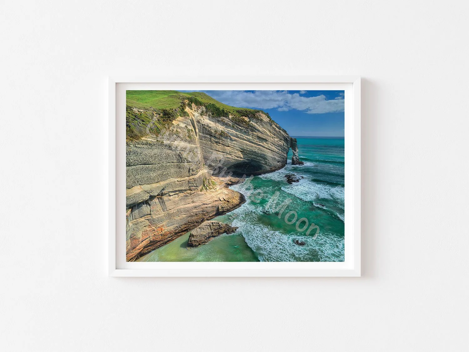 Peaceful Waters Print White Frame Digital