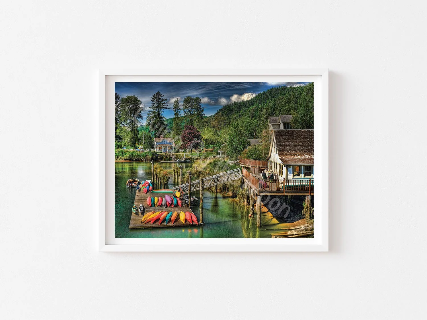 Lake Life Print White Frame Digital
