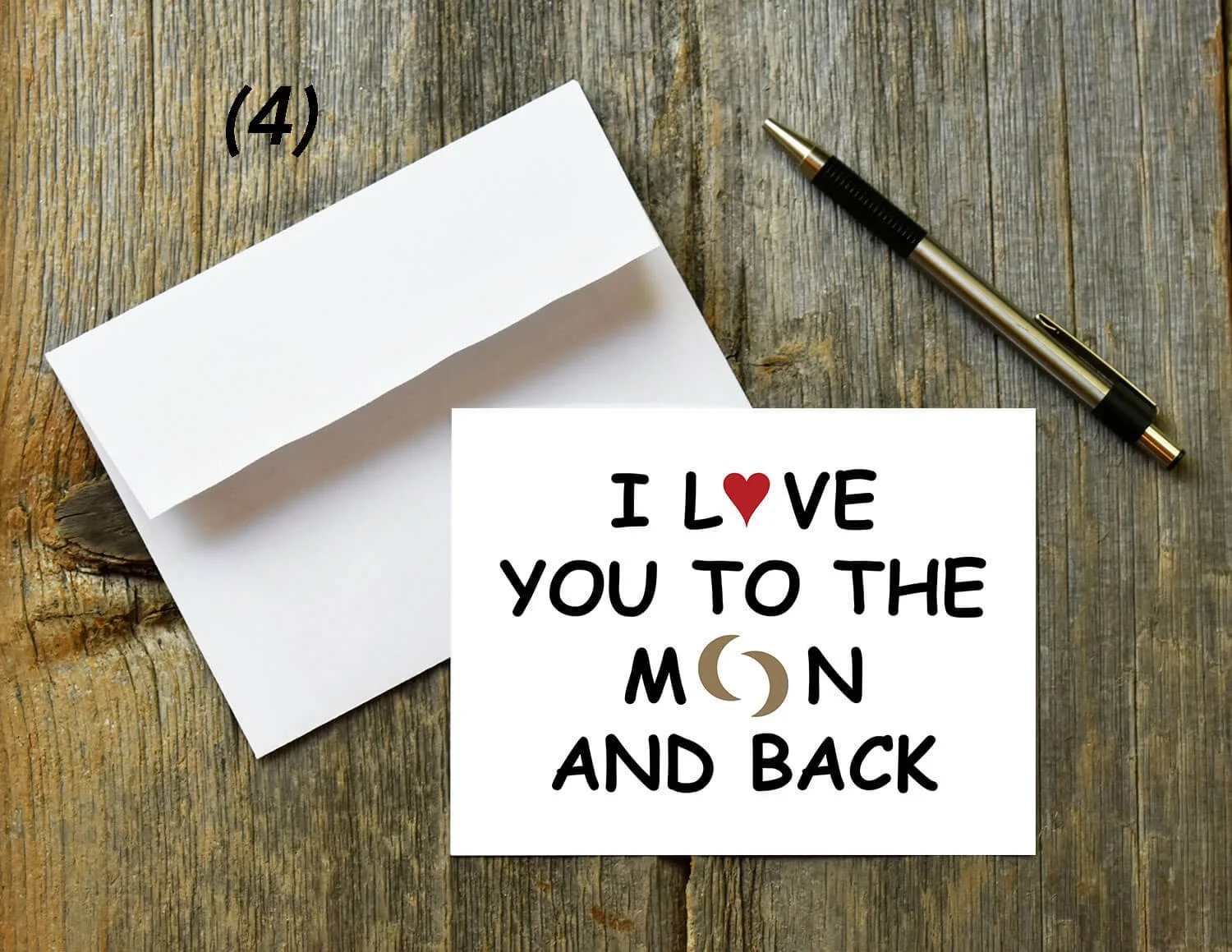 I Love You to the Moon and Back Quote Card Digital