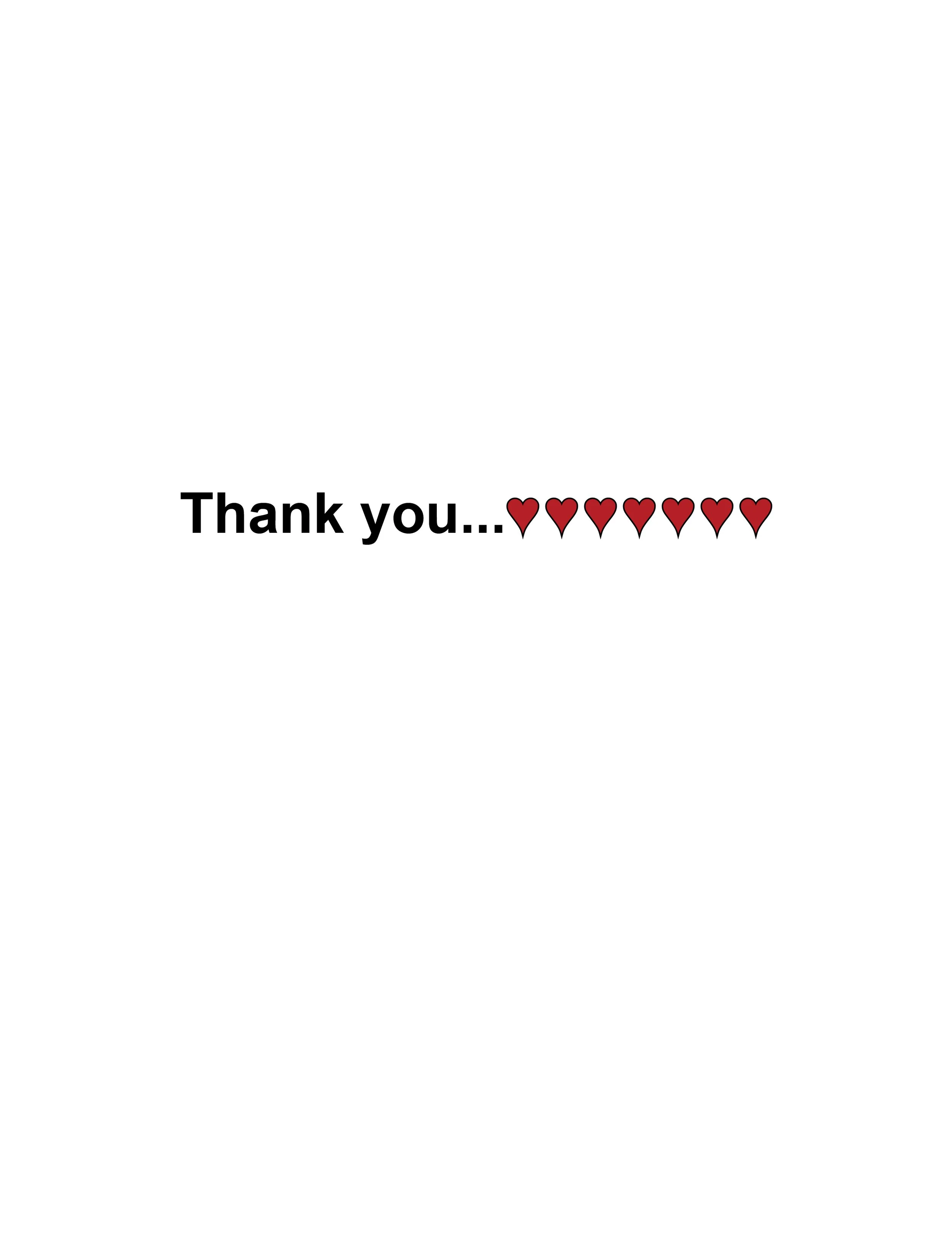 Thank You Red Hearts