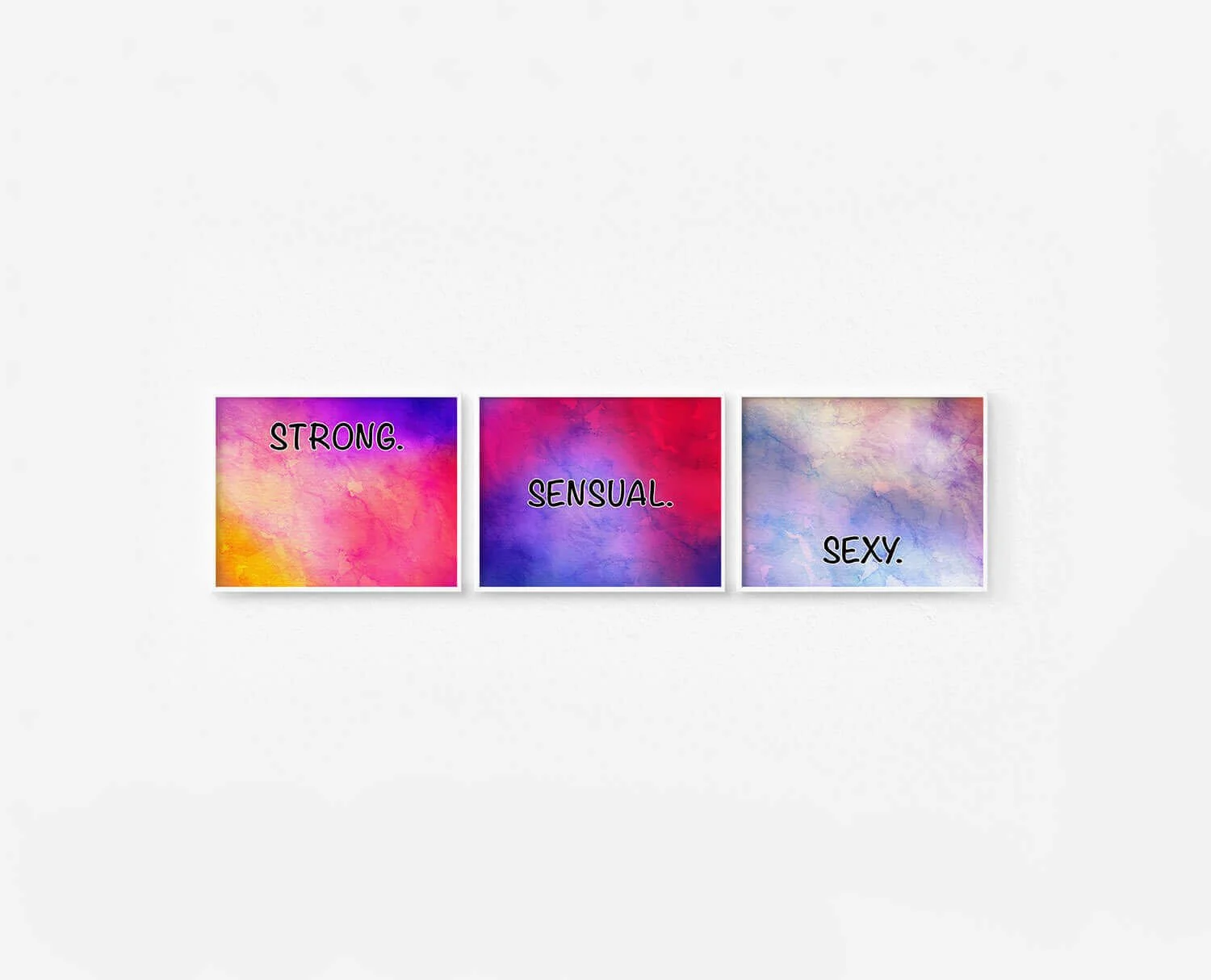 Strong Sensual Sexy Prints White Frames Digital