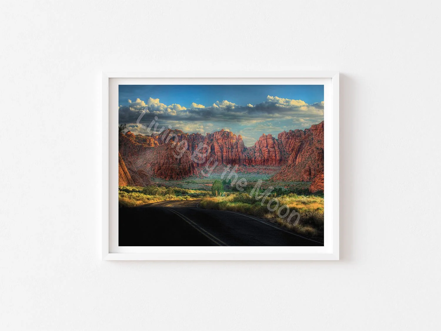 Desert Wanderings Print White Frame Digital
