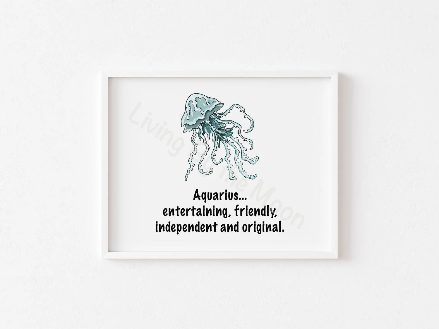 Aquarius Print White Frame Digital