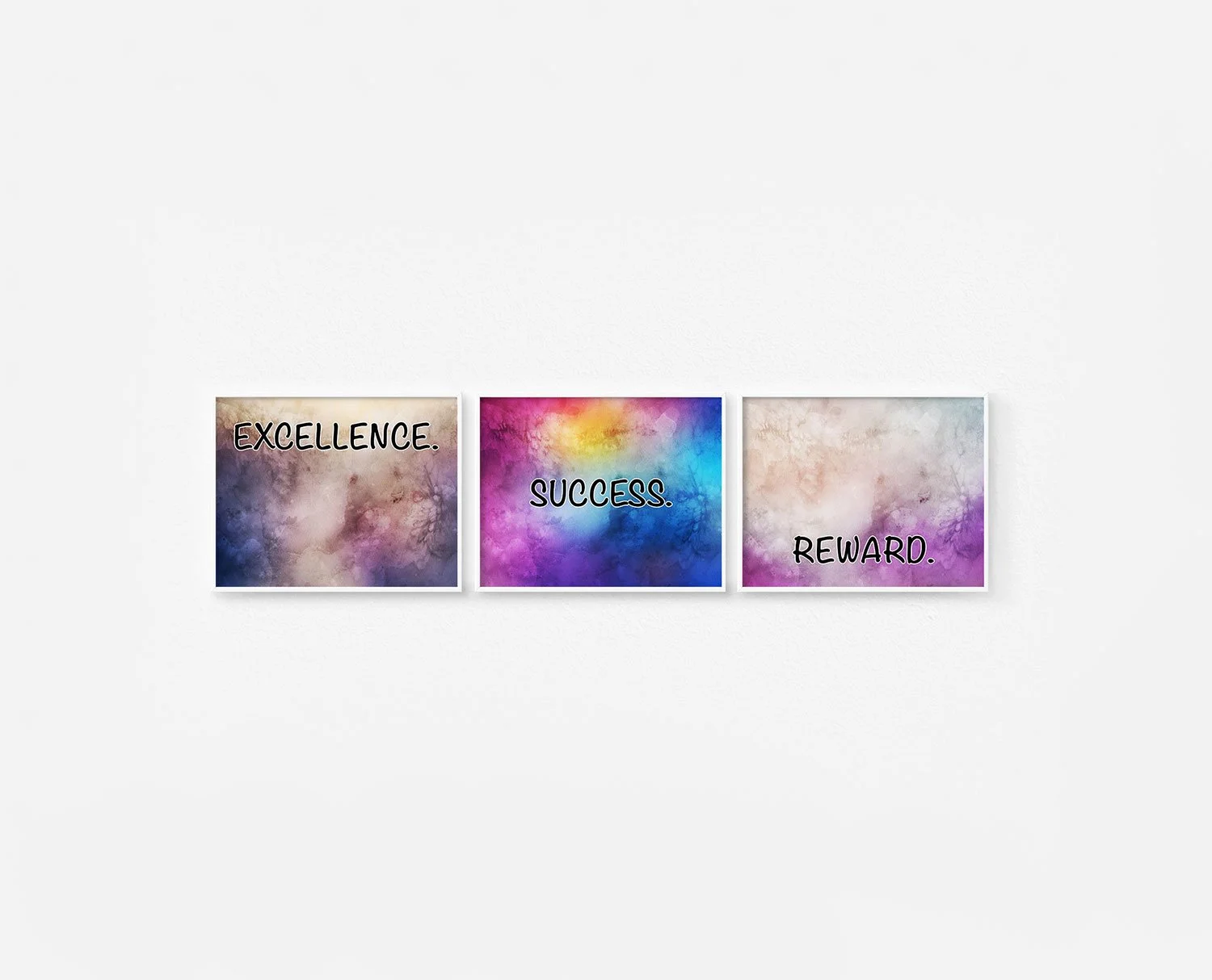 Excellence Success Reward Prints White Frames Digital