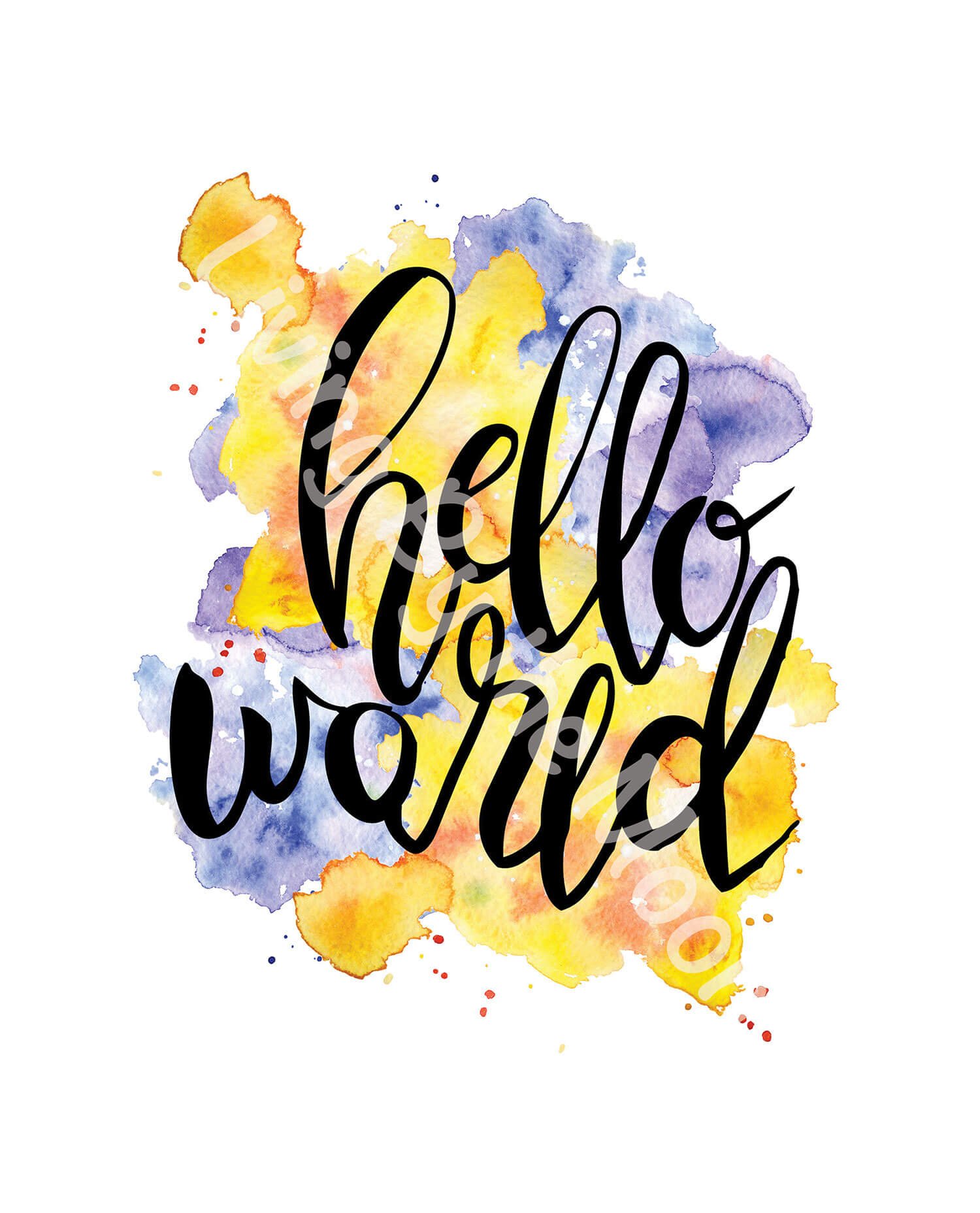 Hello World Print Digital