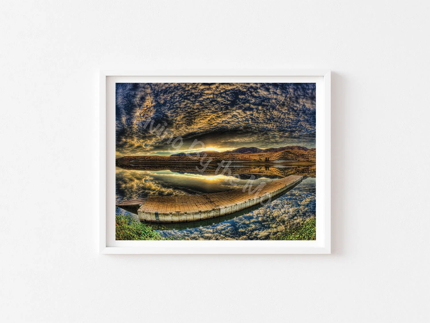 Cotton Sky Print White Frame Digital