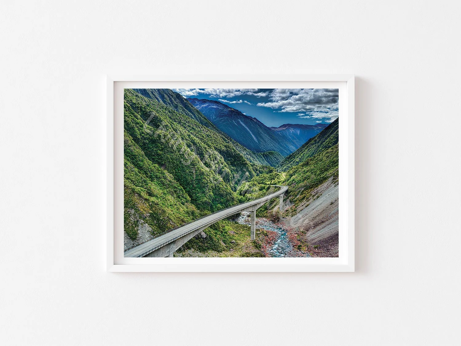 The Long Road Print White Frame Digital