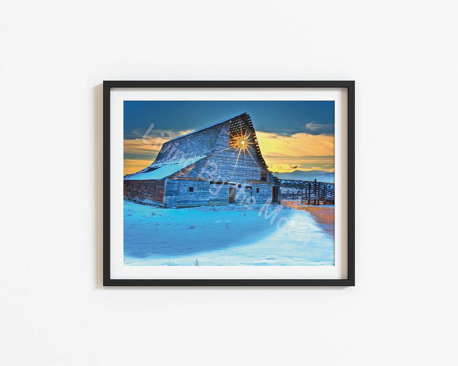 Winter Barn Print Digital