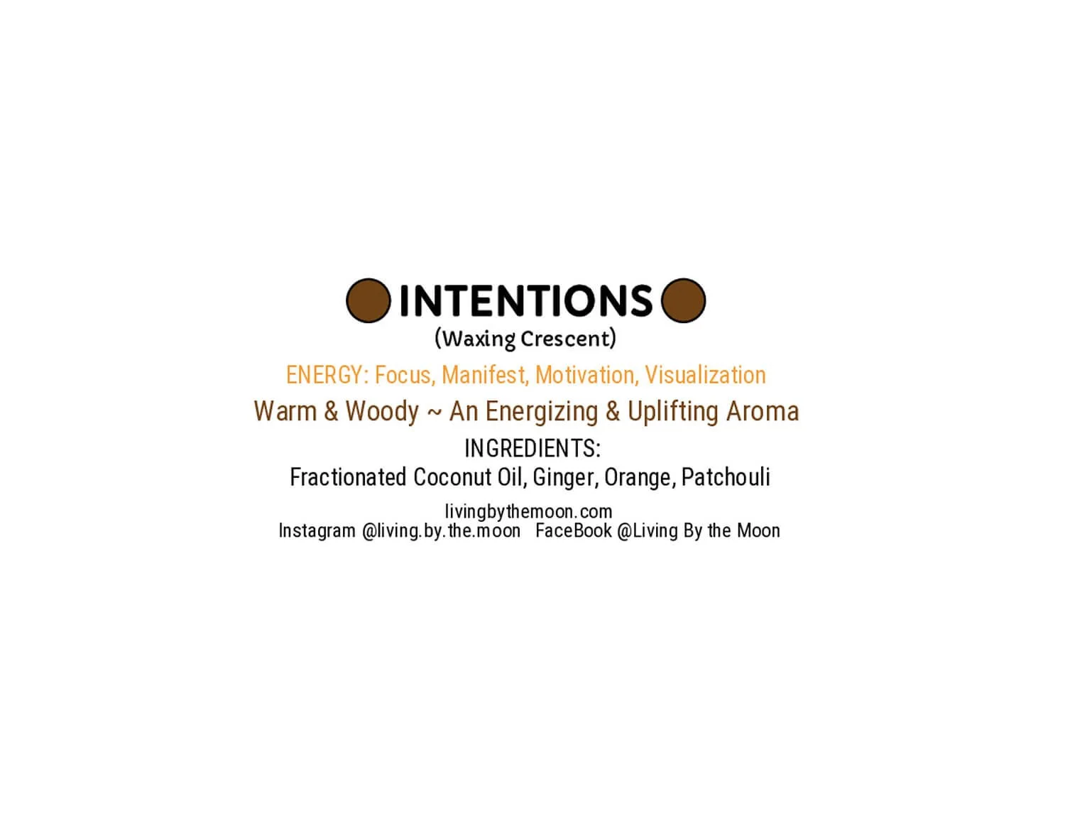 Intentions Essential Oil Rollerball Informational Label