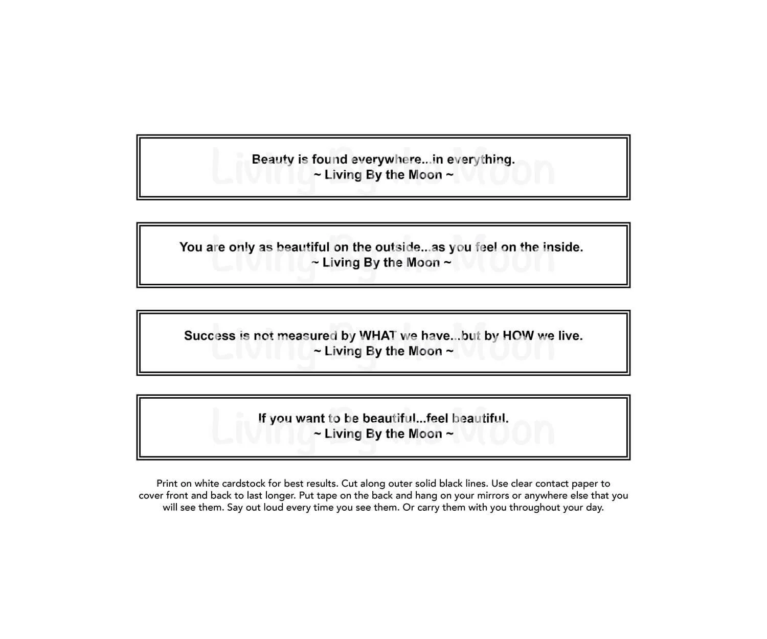 Moon Calendar 2025 Quotes Digital (Copy)