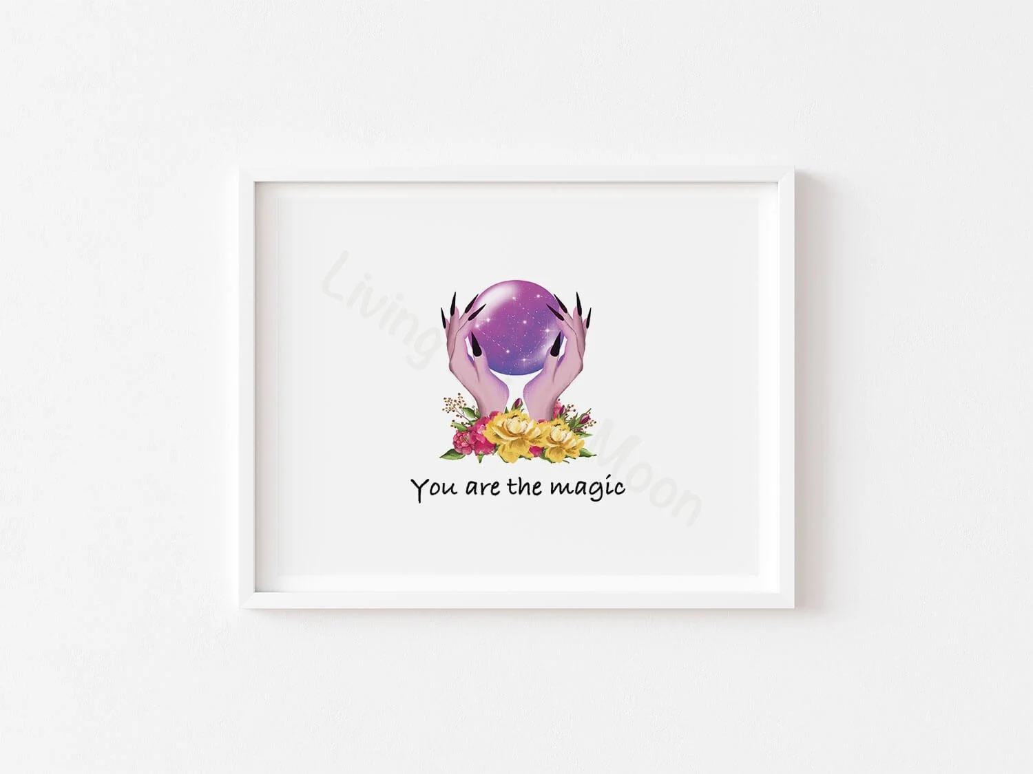 Psychic Reading Print White Frame Digital