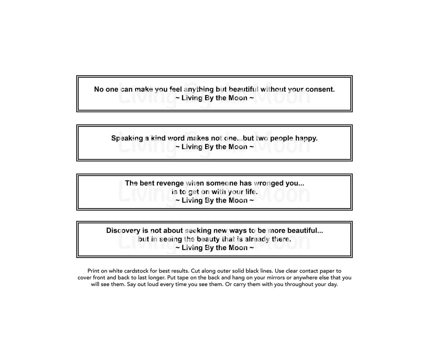Moon Calendar 2025 Quotes Digital (Copy)