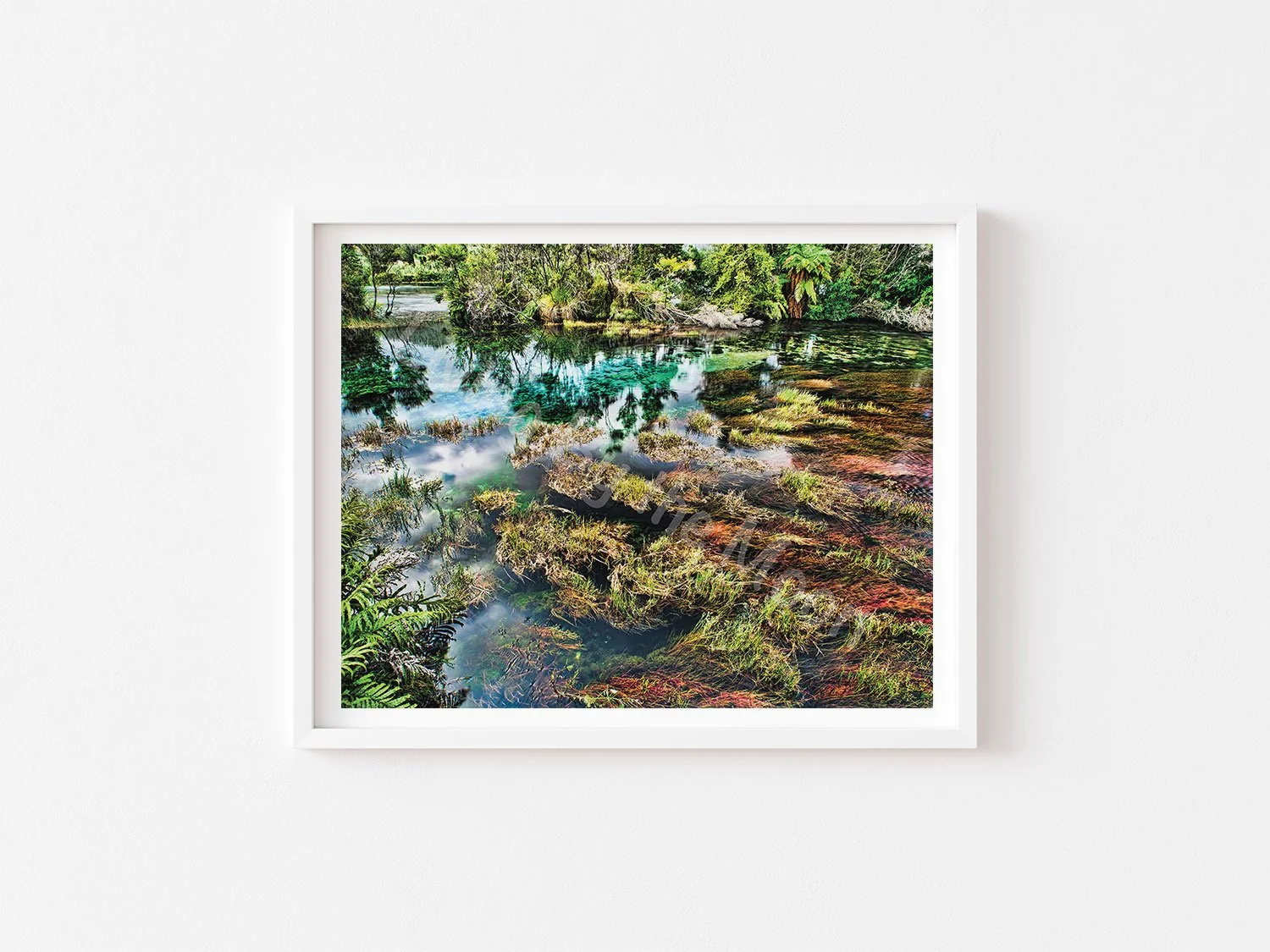 Shades of Nature Print White Frame Digital