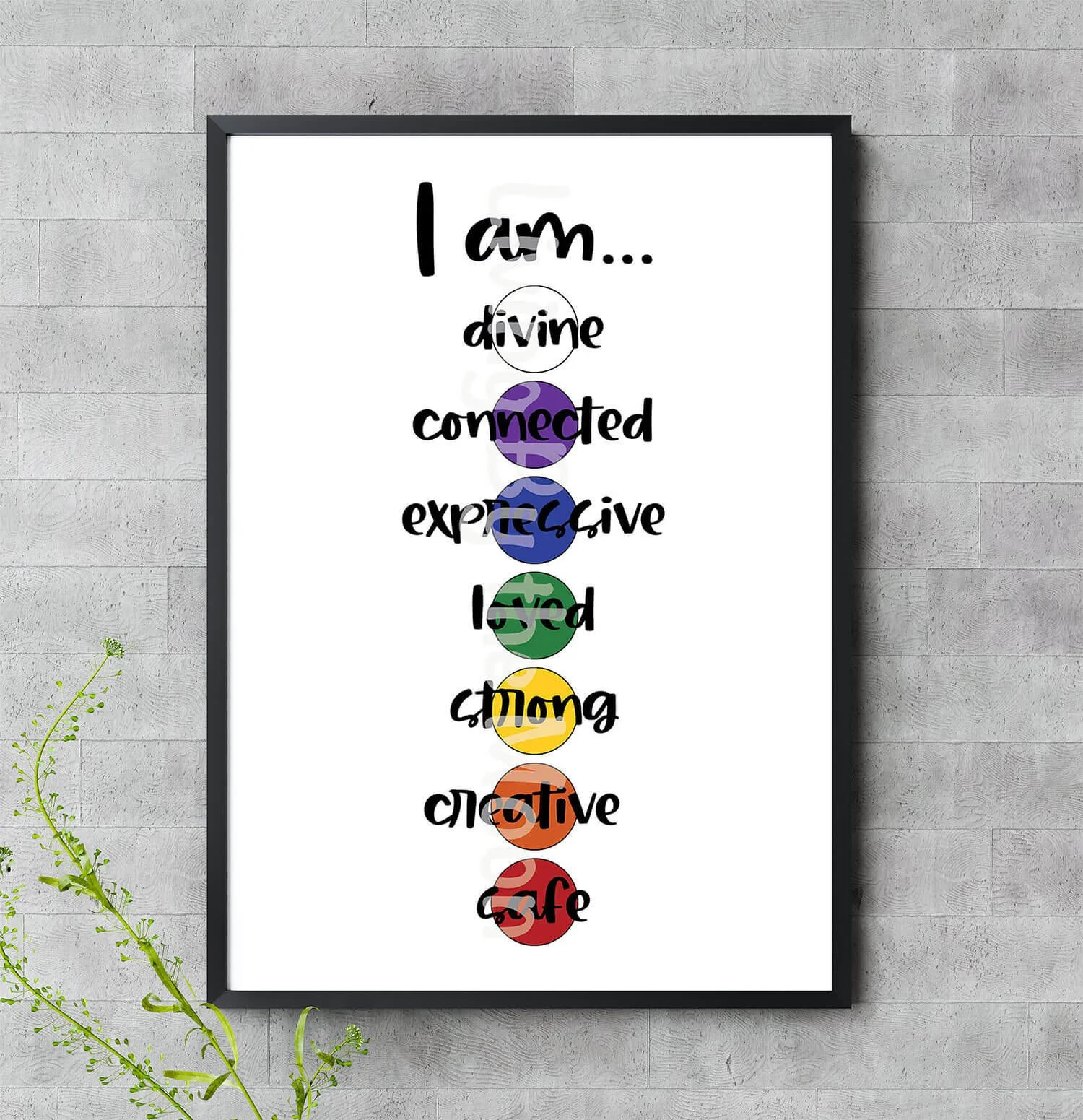 I Am Chakra Print Digital