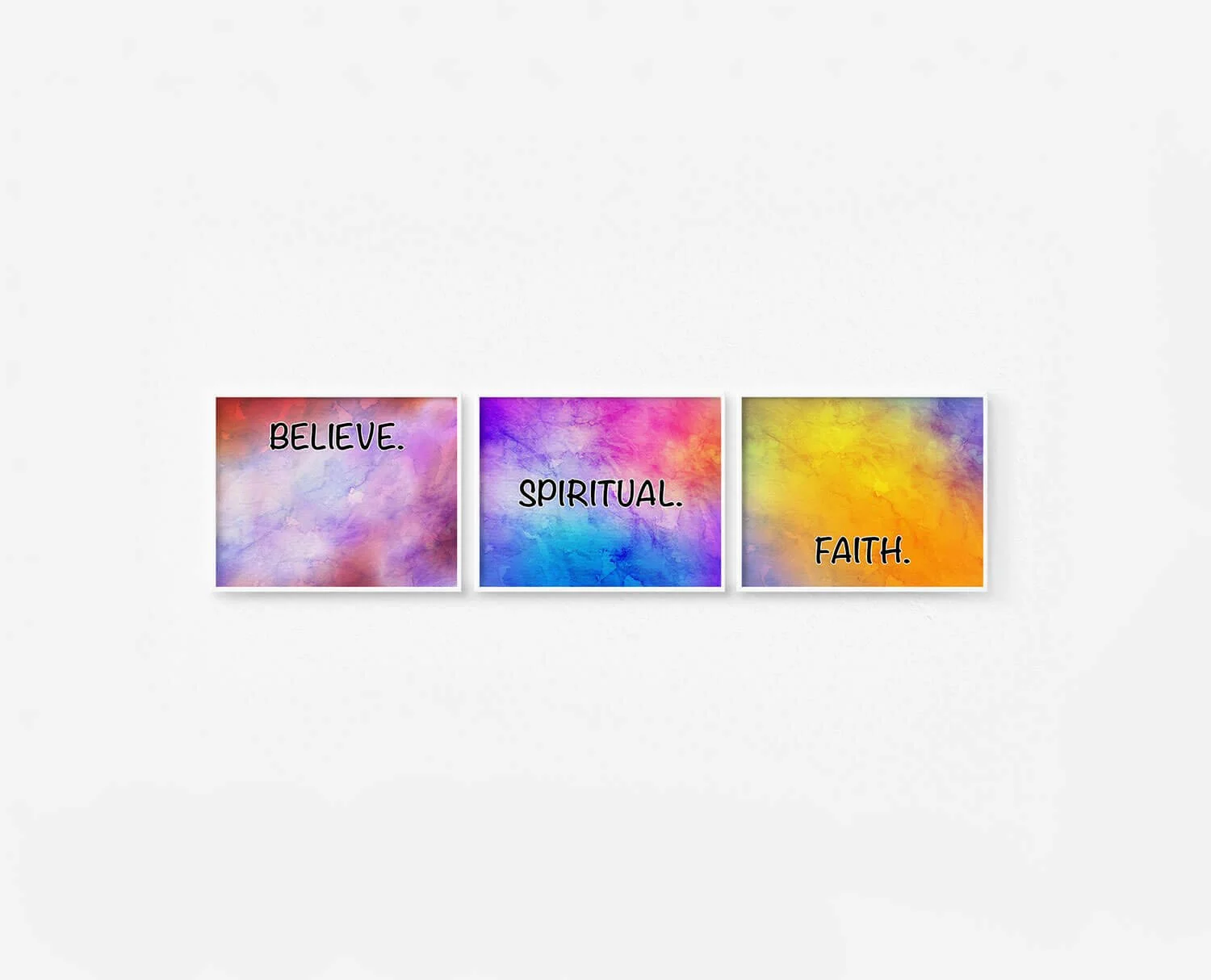 Believe Spiritual Faith Prints White Frames Digital
