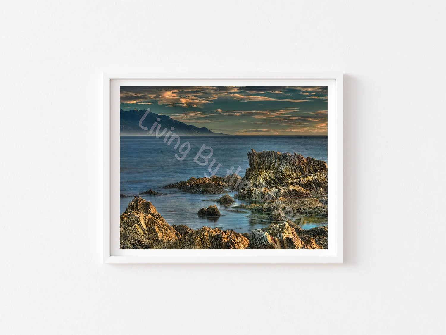 Evening Calm Print White Frame Digital
