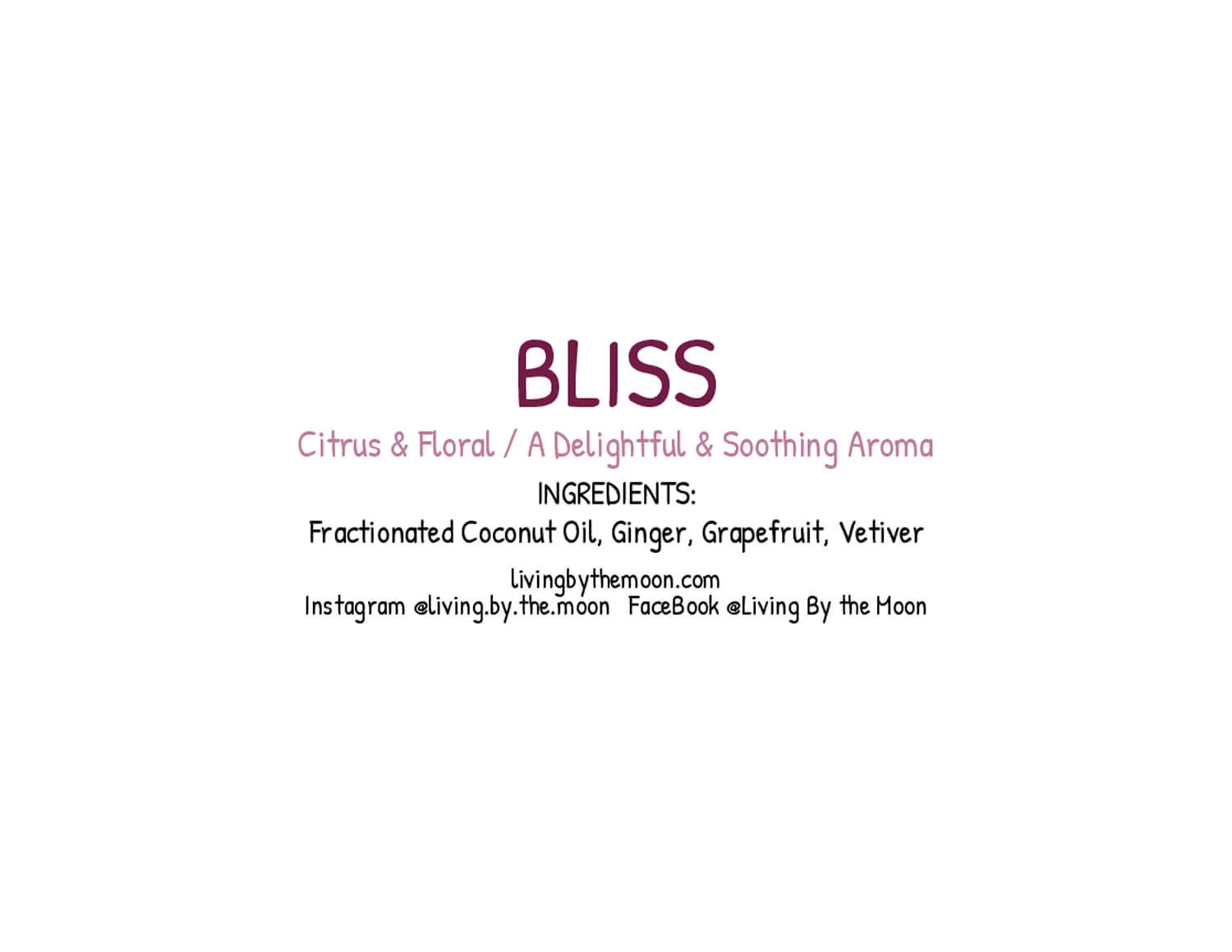 Uplifting Word Bliss Essential Oil Rollerball Informational Label