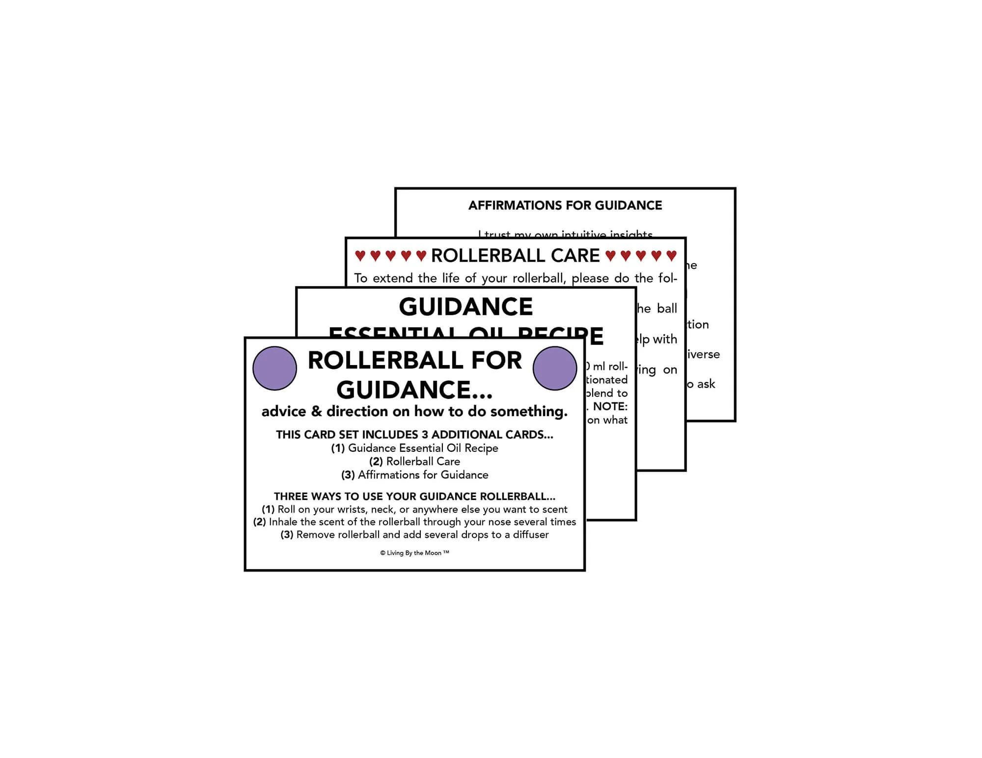 Uplifting Word Guidance Essential Oil Rollerball Informational Card Set Mockup