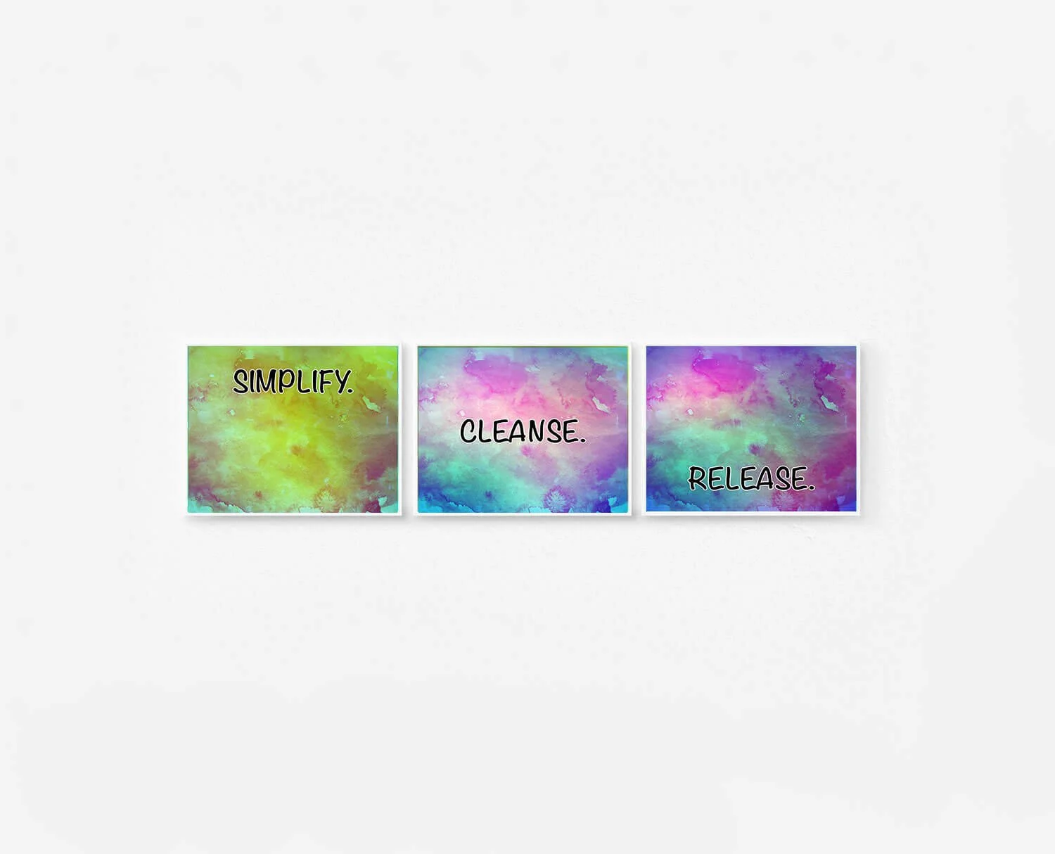 Simplify Cleanse Release Prints White Frames Digital