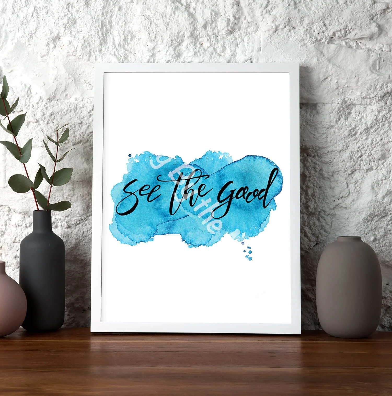 See the Good Print White Frame Digital