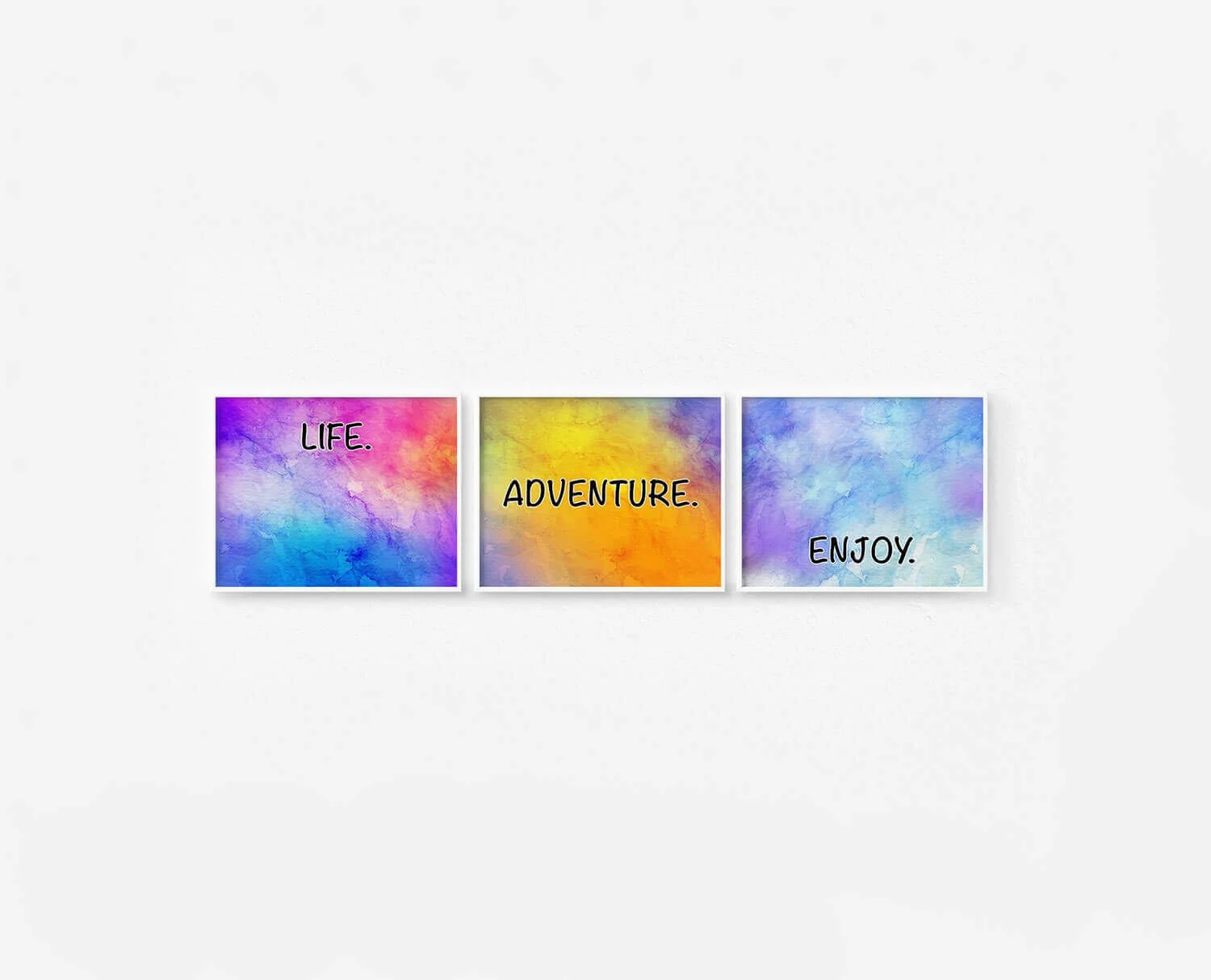 Life Adventure Enjoy Prints White Frames Digital