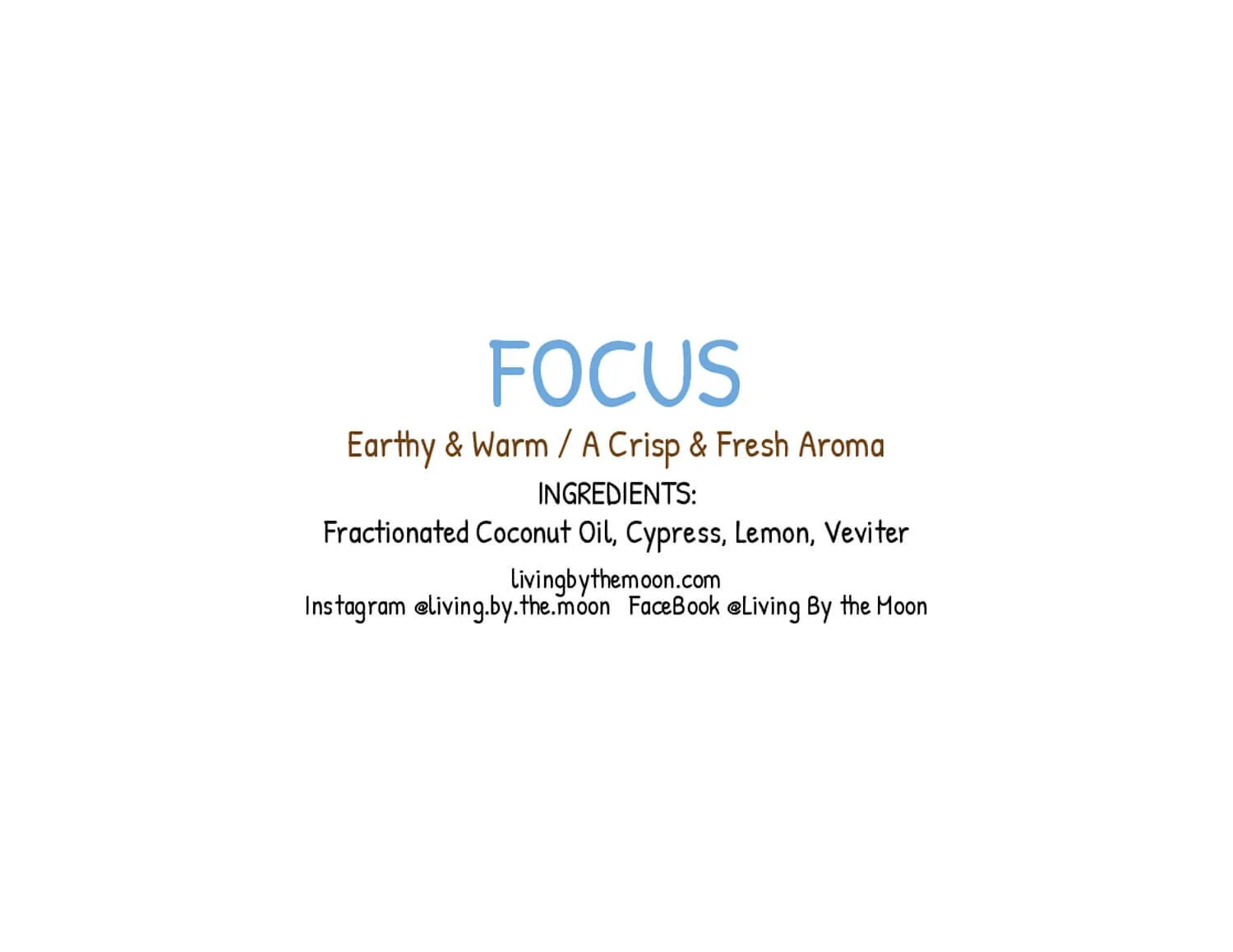 Uplifting Word Focus Essential Oil Rollerball Informational Label
