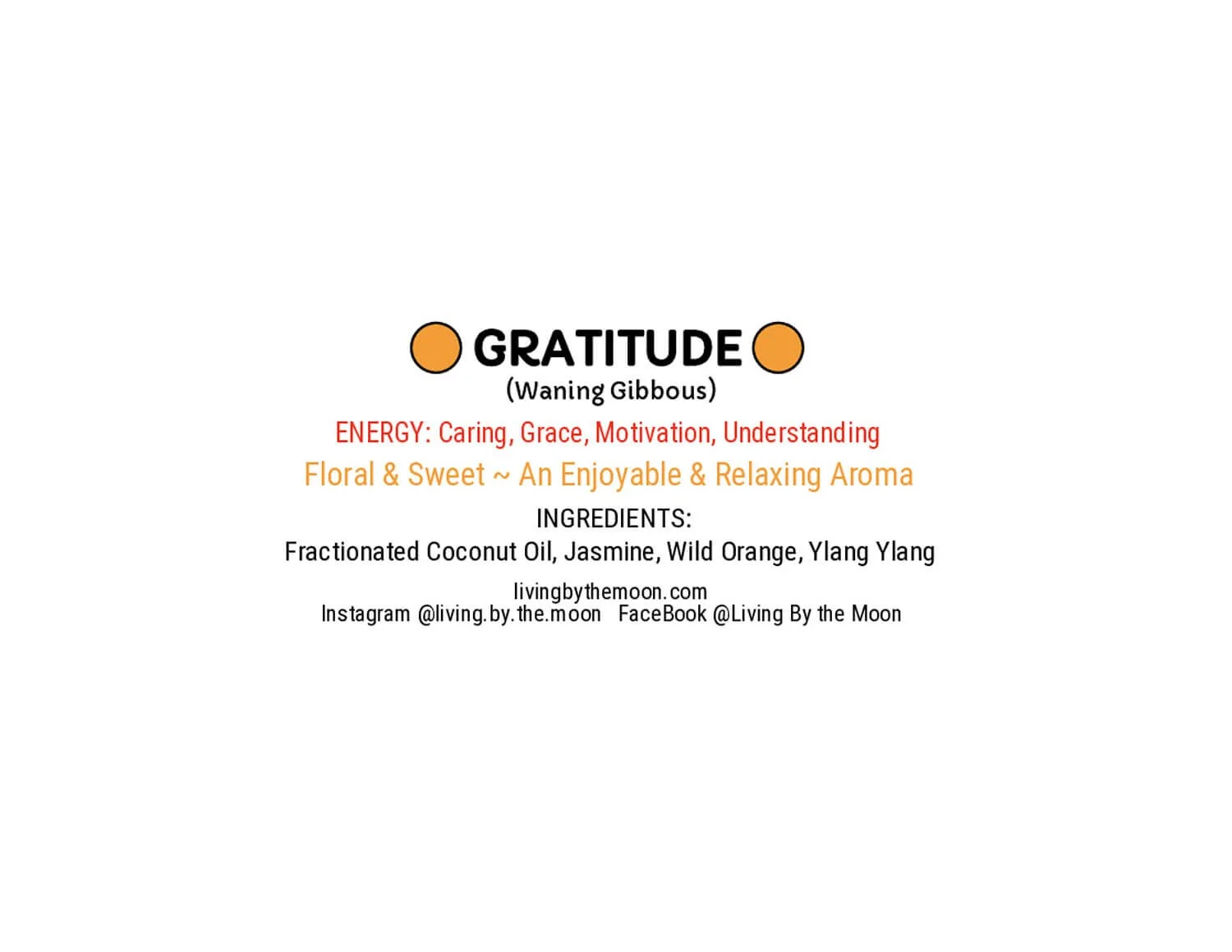 Gratitude Essential Oil Rollerball Informational Label