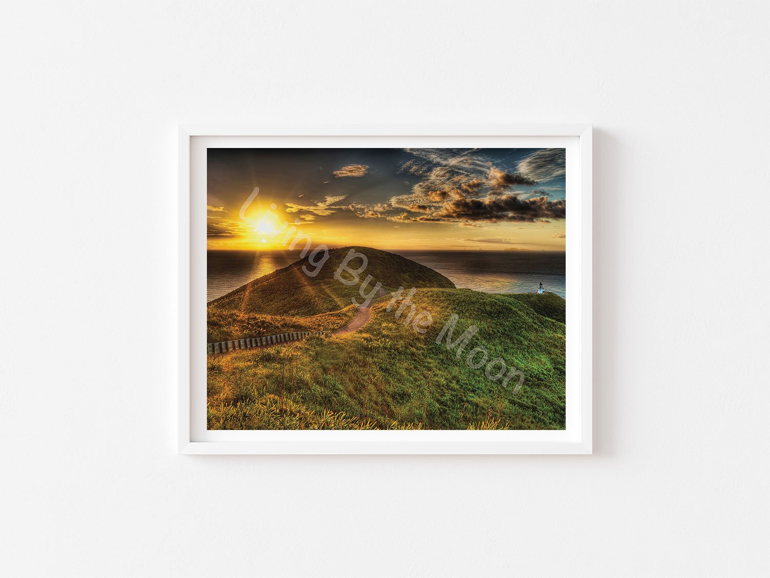 Day Ending Print White Frame Digital