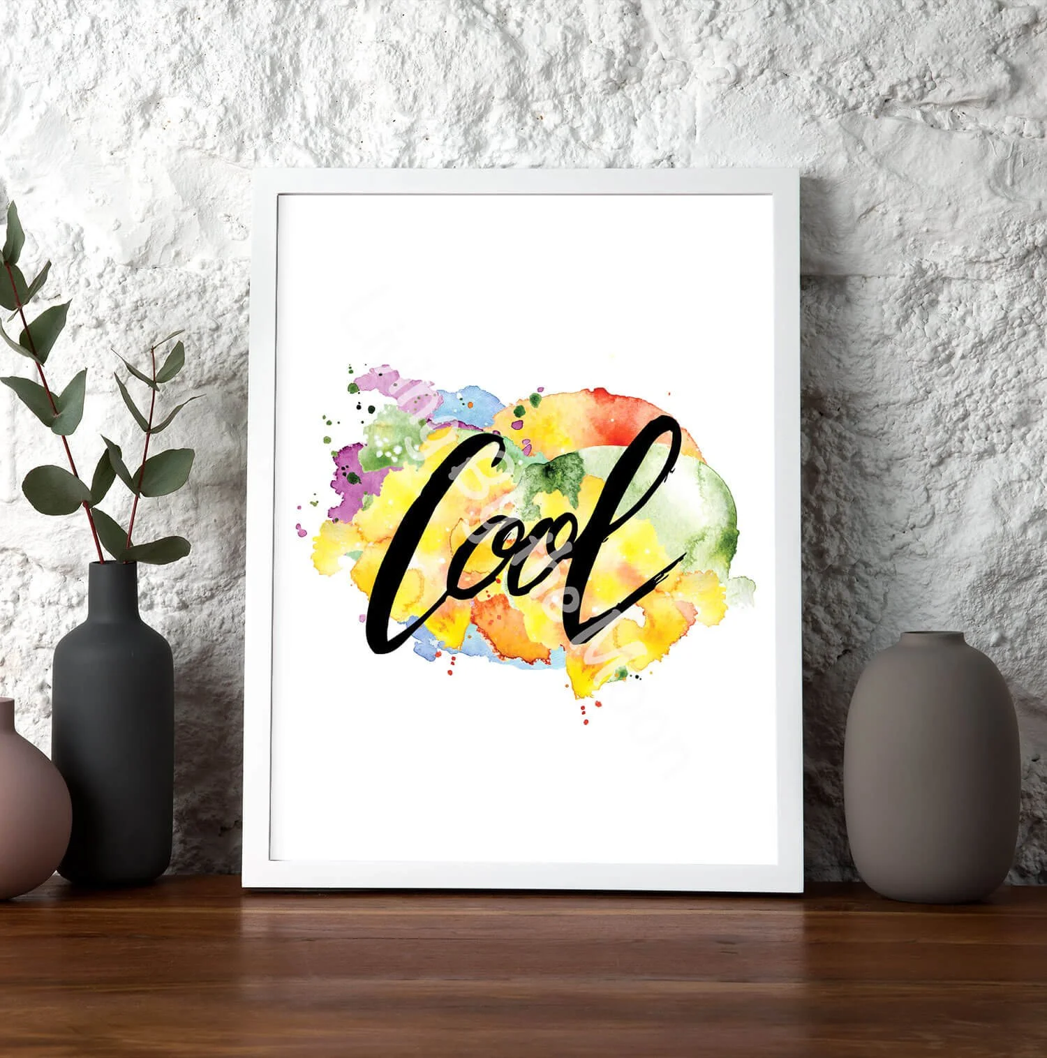 Cool Print White Frame Digital
