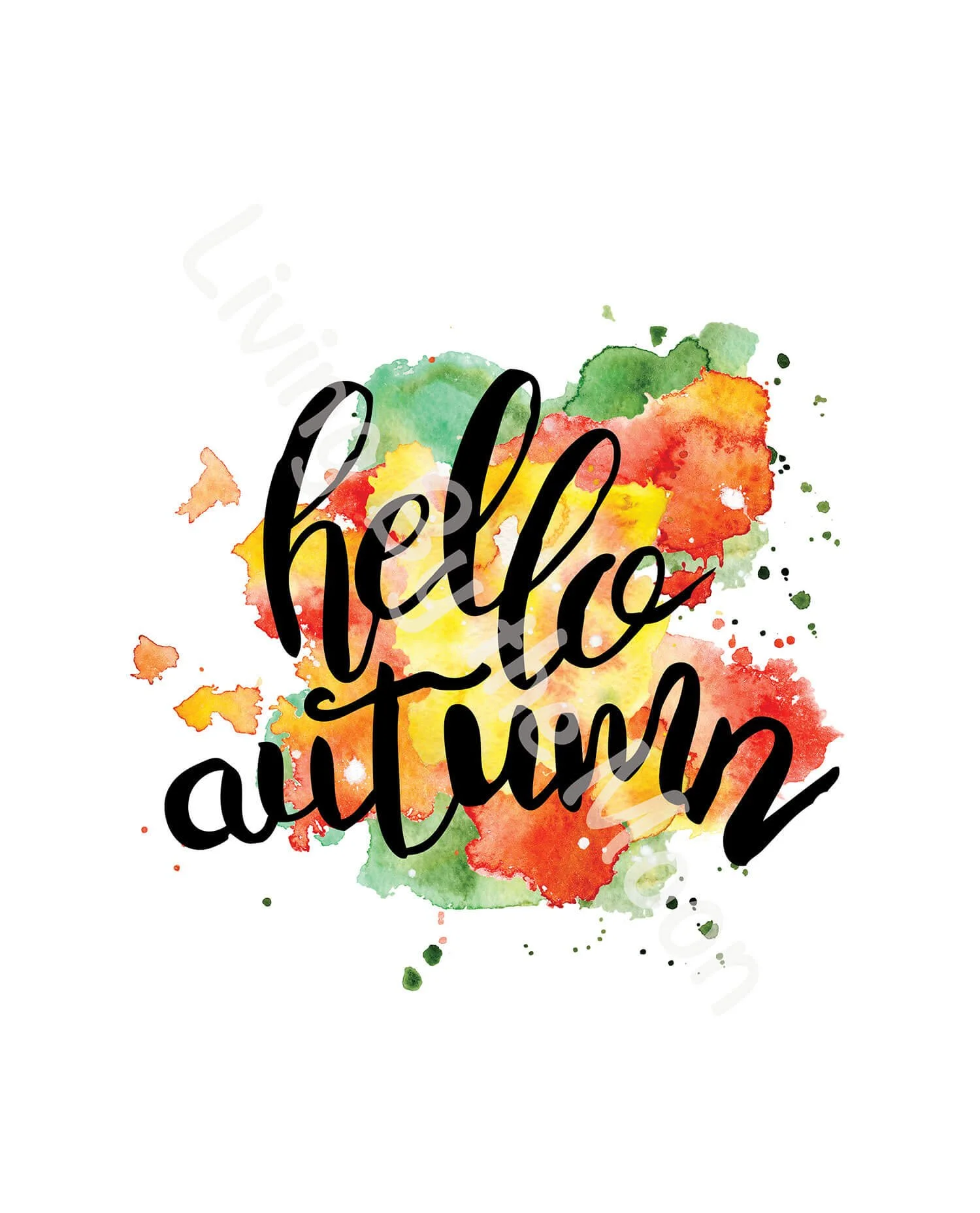 Hello Autumn Print Digital