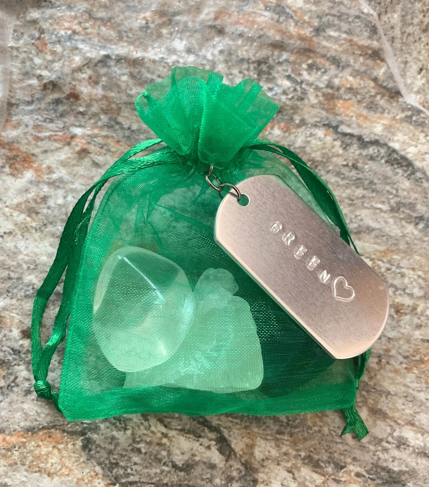 Color Green Crystal Healing Set