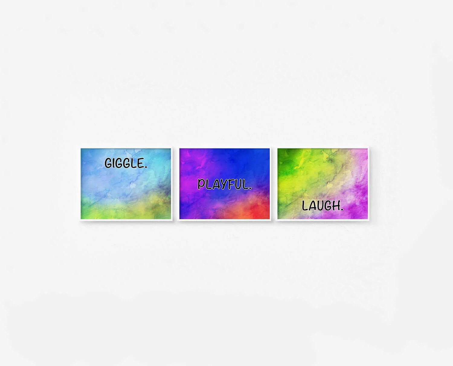 Giggle Playful Laugh Prints White Frames Digital