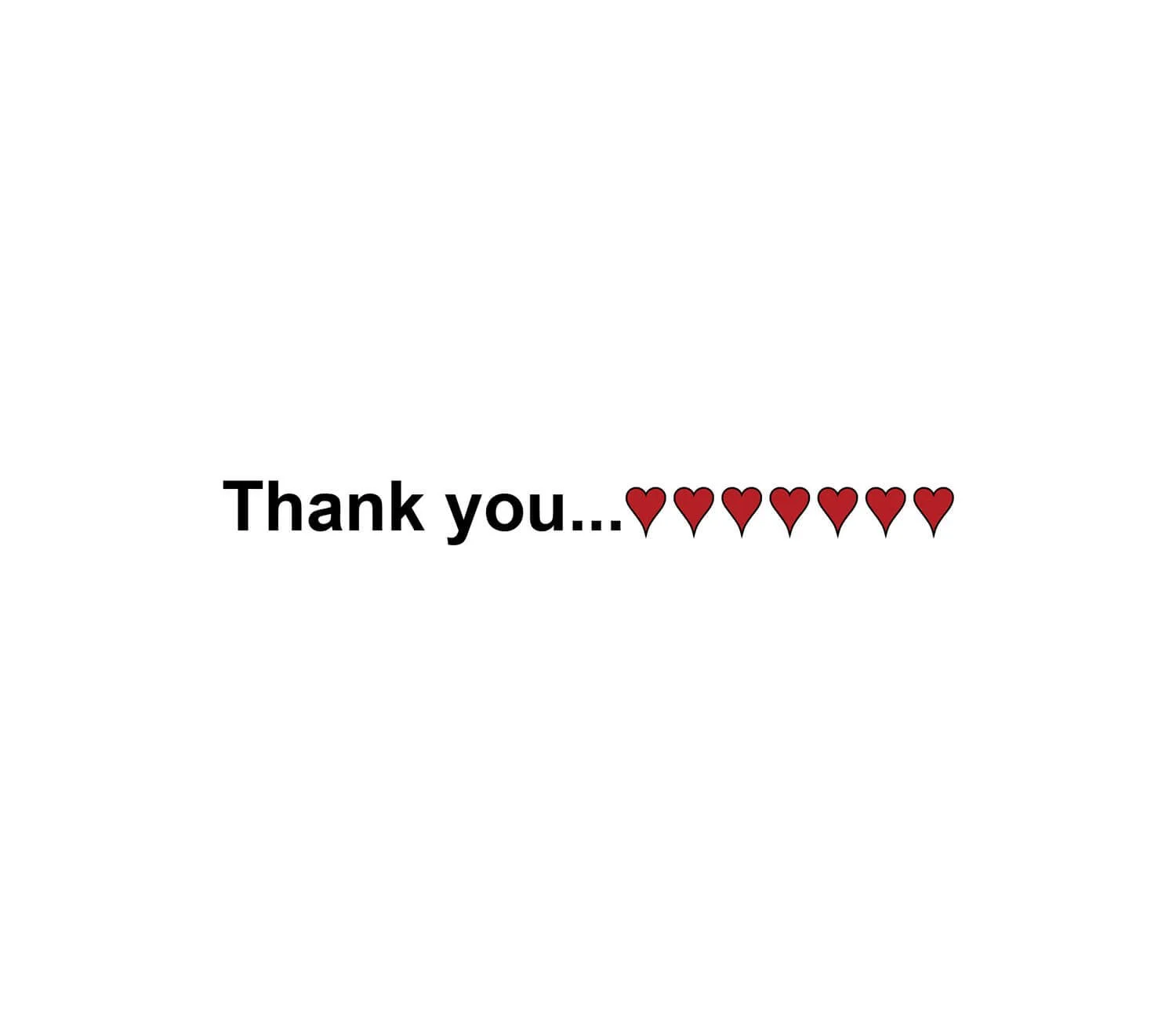 Thank You Red Hearts
