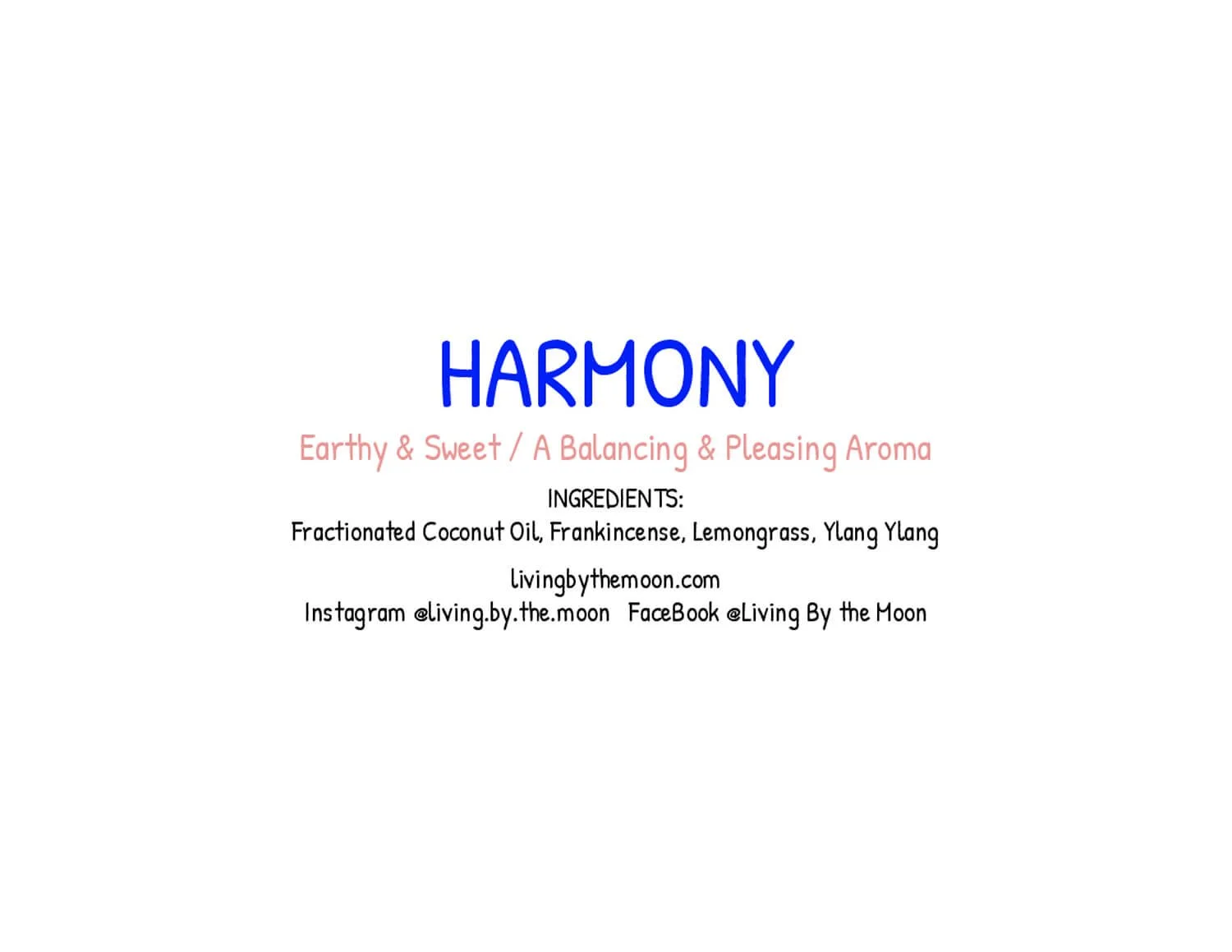 Uplifting Word Harmony Essential Oil Rollerball Informational Label