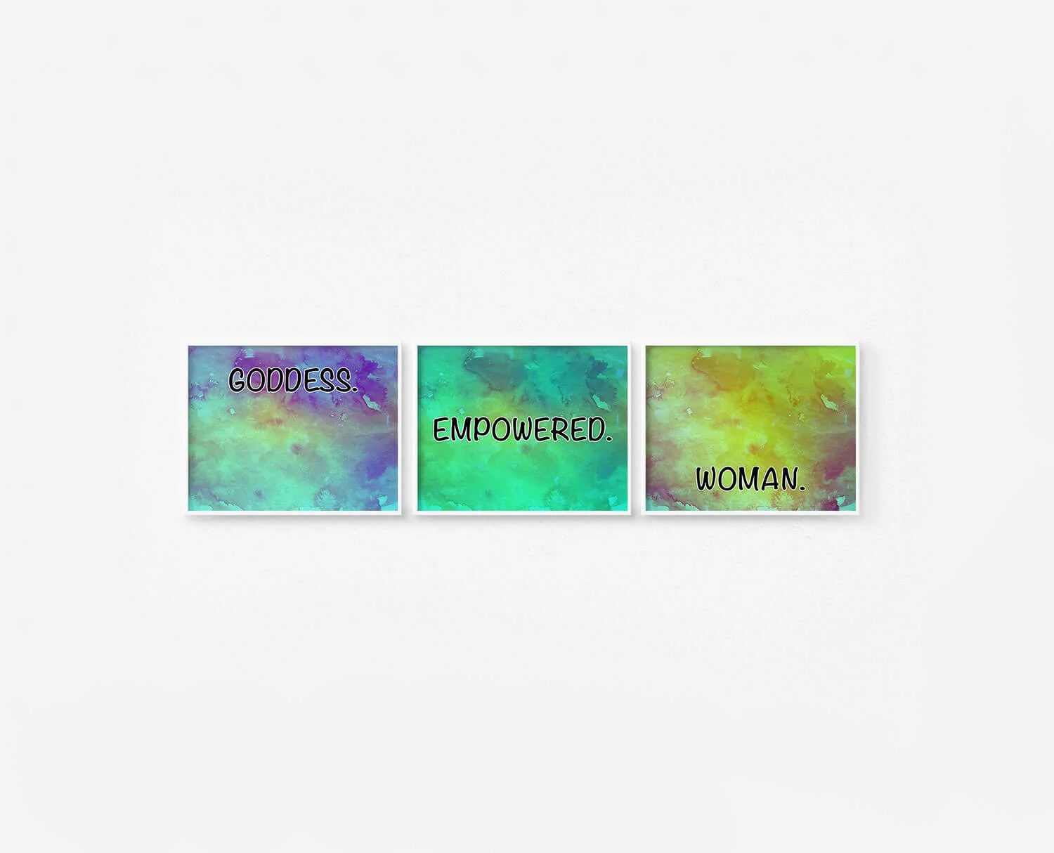 Goddess Empowered Woman Prints White Frames Digital