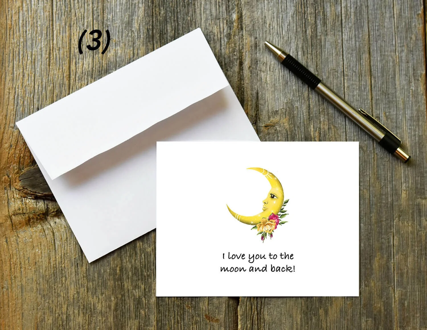 I Love You to the Moon and Back Quote Card Digital