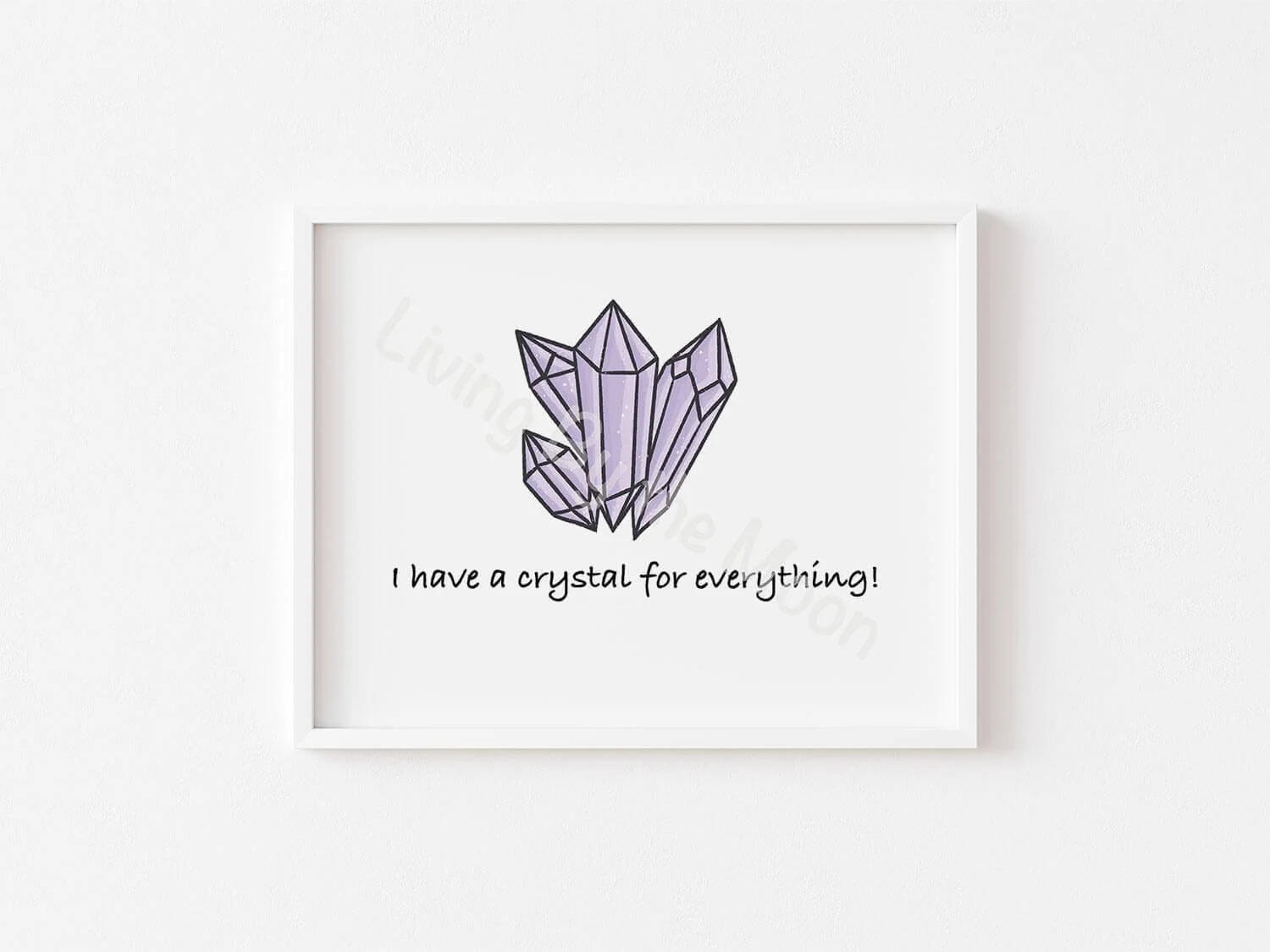 Crystals Print White Frame Digital